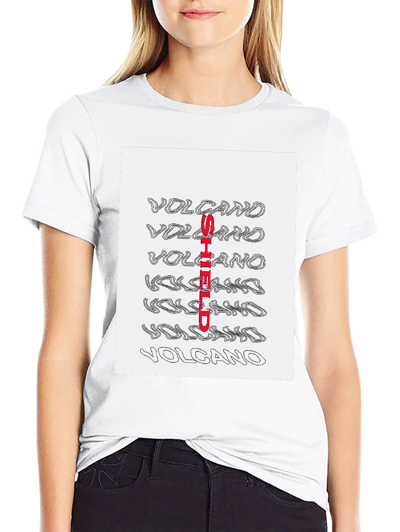 Volcano Shield Graphic Print T-Shirt