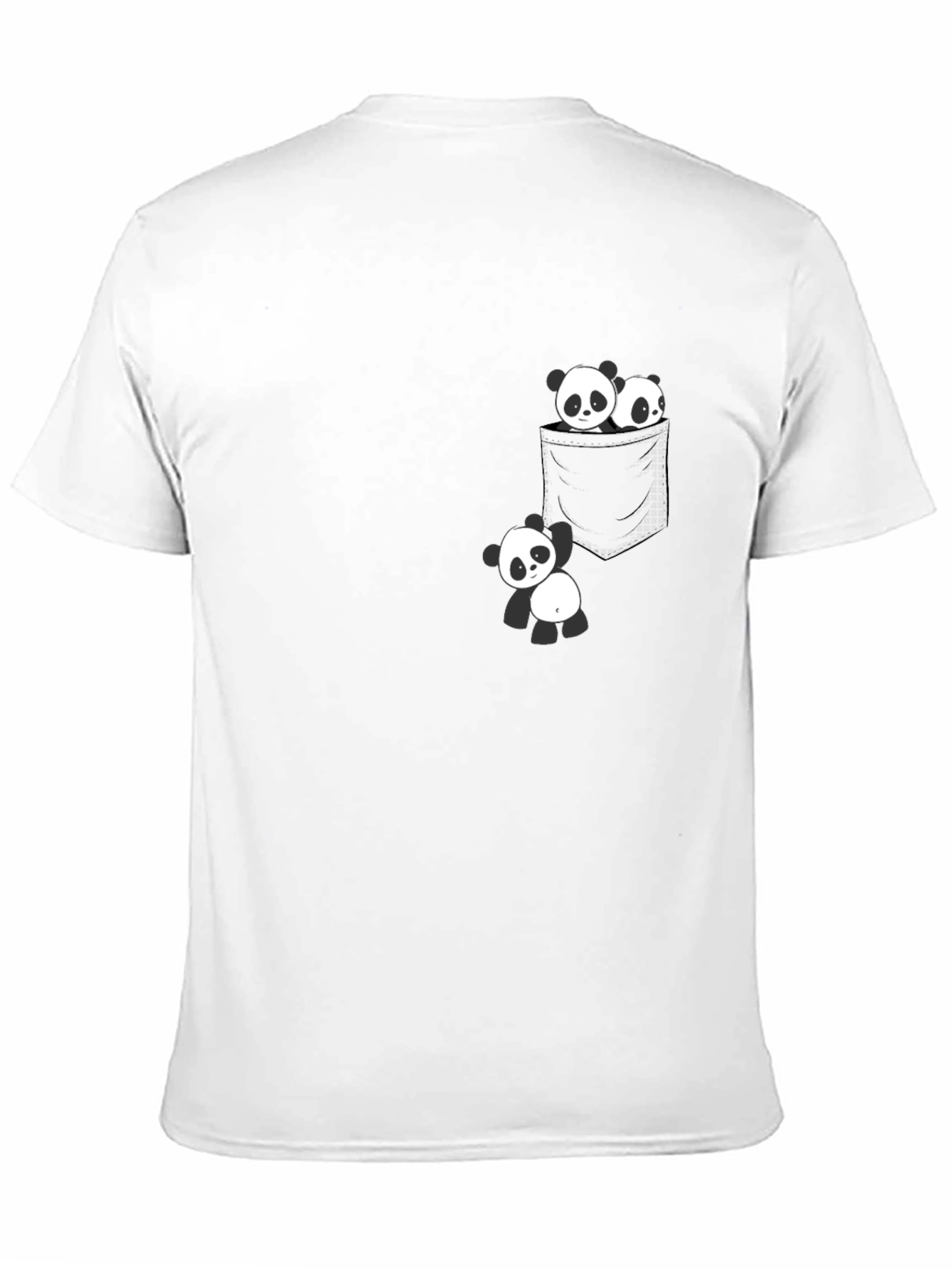 Panda Pocket Tee - Cute Graphic T-Shirt