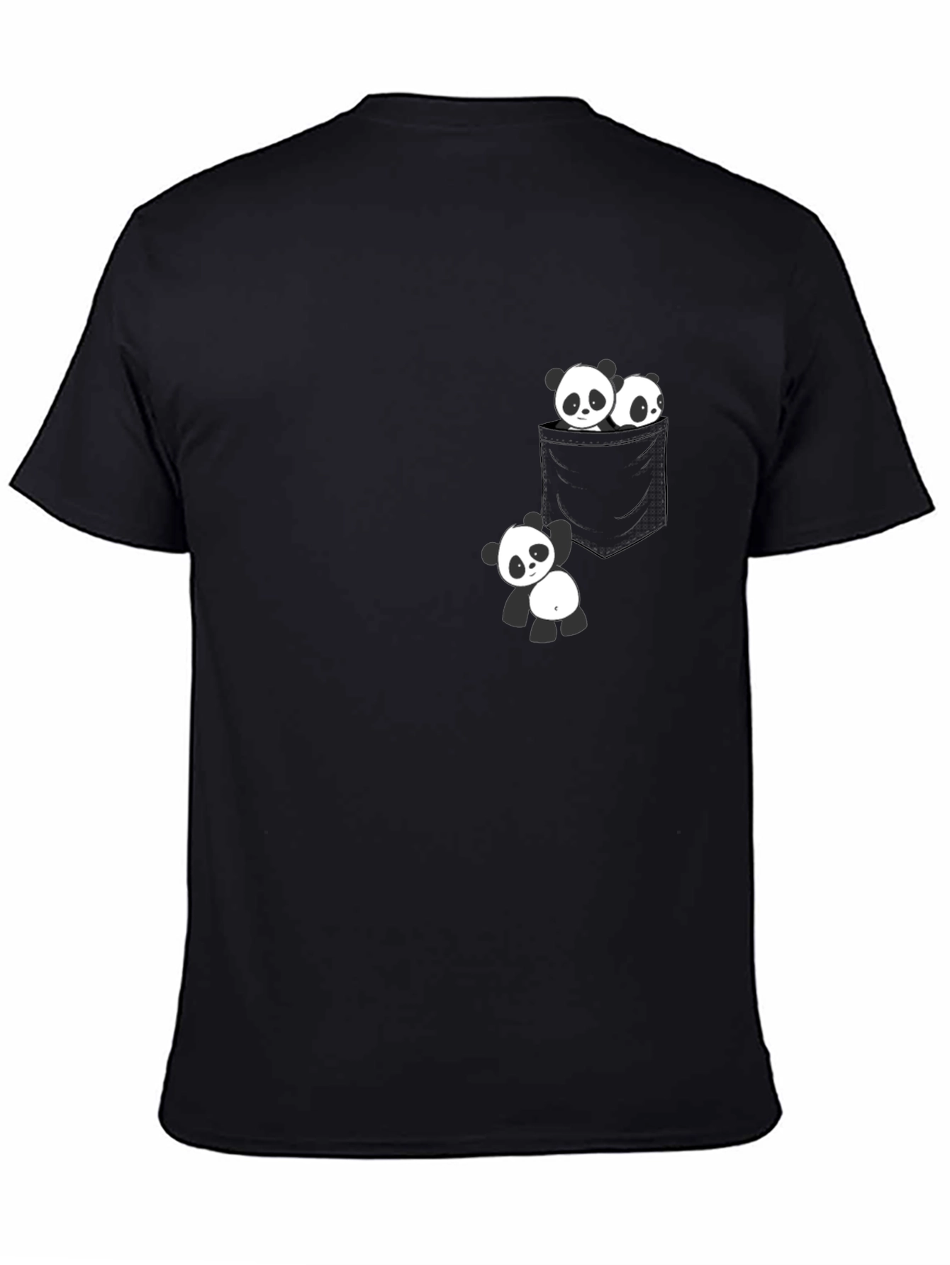 Panda Pocket Tee - Cute Graphic T-Shirt