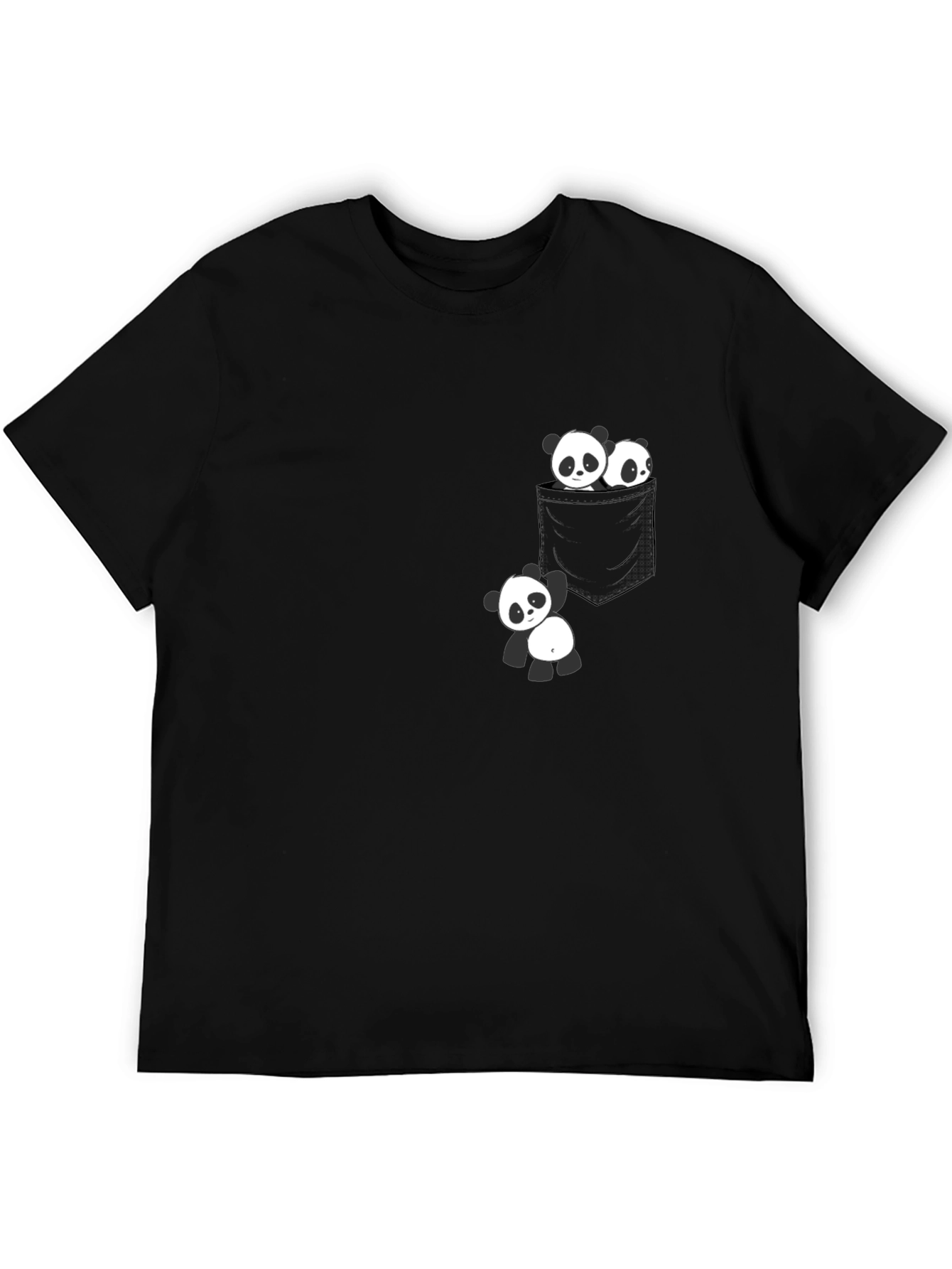 Panda Pocket Tee - Cute Graphic T-Shirt