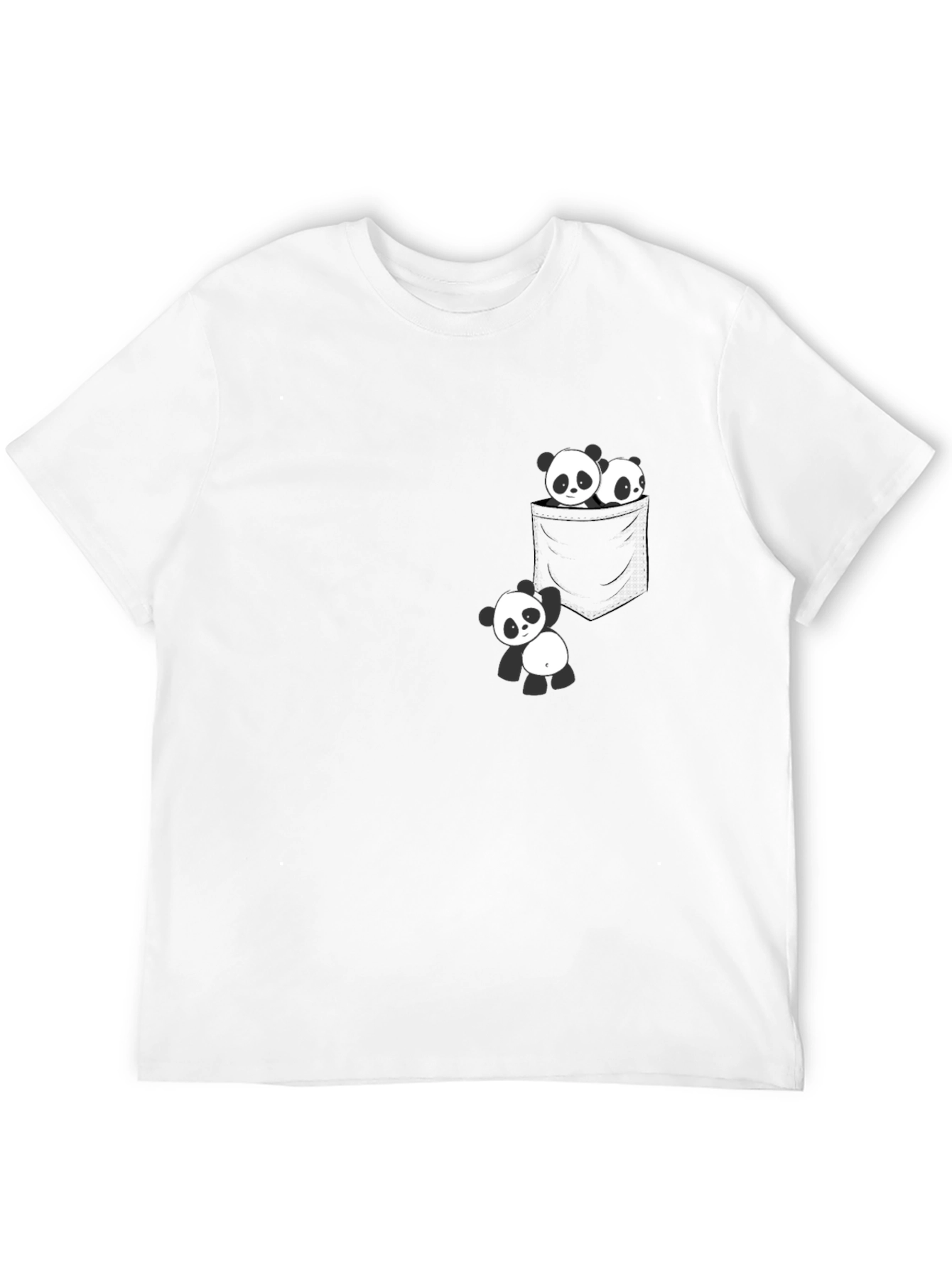 Panda Pocket Tee - Cute Graphic T-Shirt