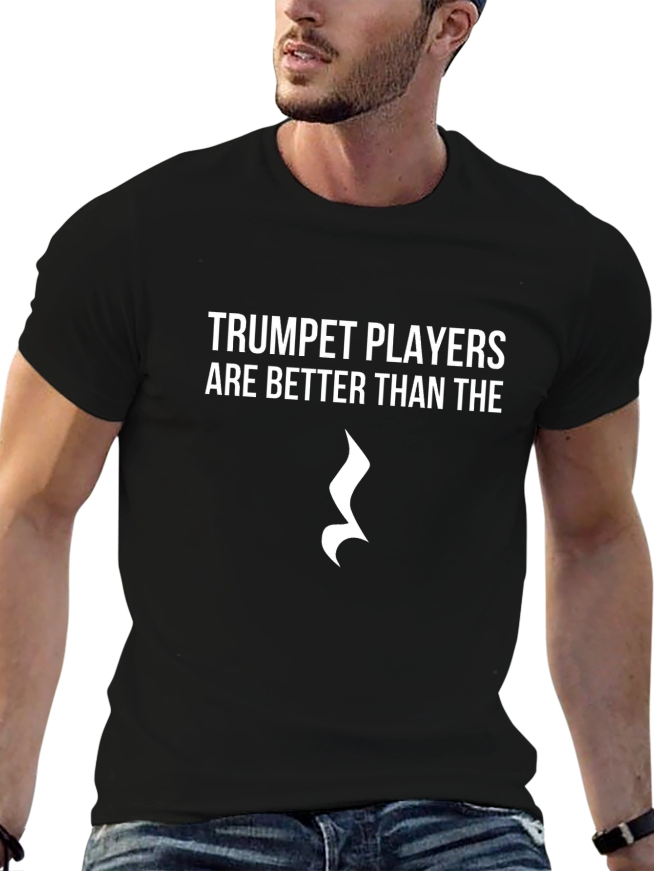 Trumpet Players Music Note Graphic Tee