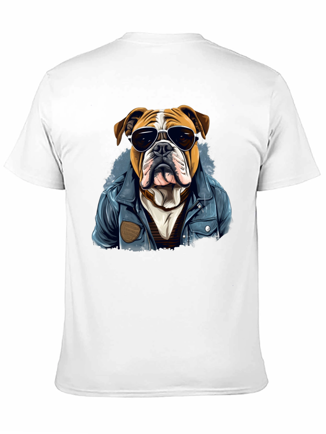 Bulldog with Shades Mens Graphic Tee