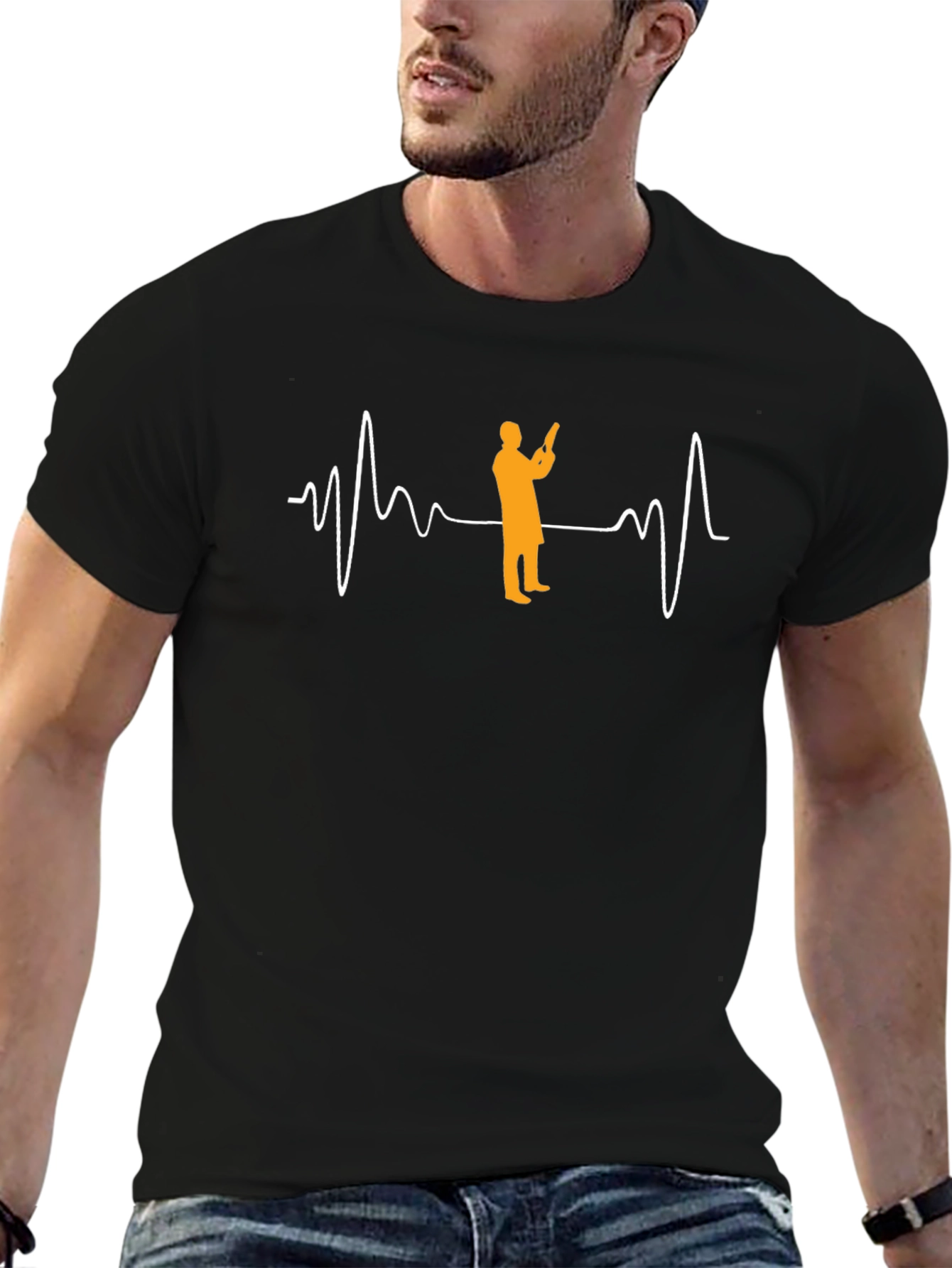 Scientist Heartbeat T-Shirt - Lab Coat Doctor Tee