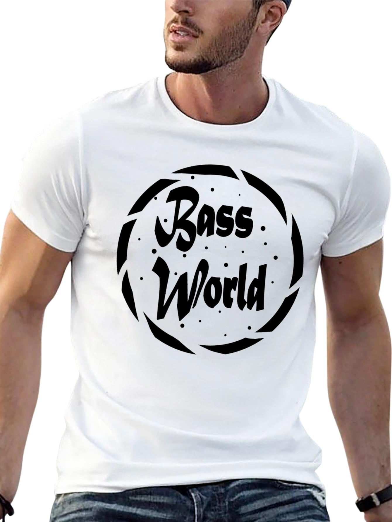 Bass World Black T-Shirt - Music Lover Tee