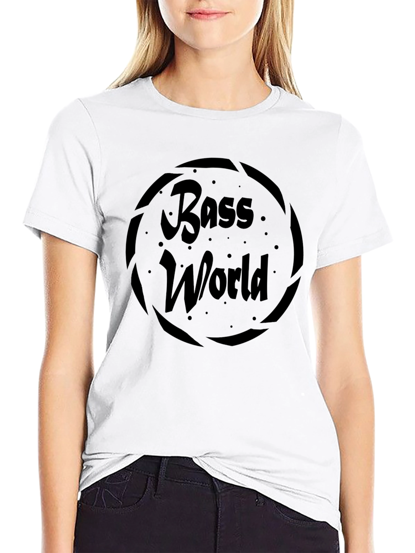 Bass World Black T-Shirt - Music Lover Tee