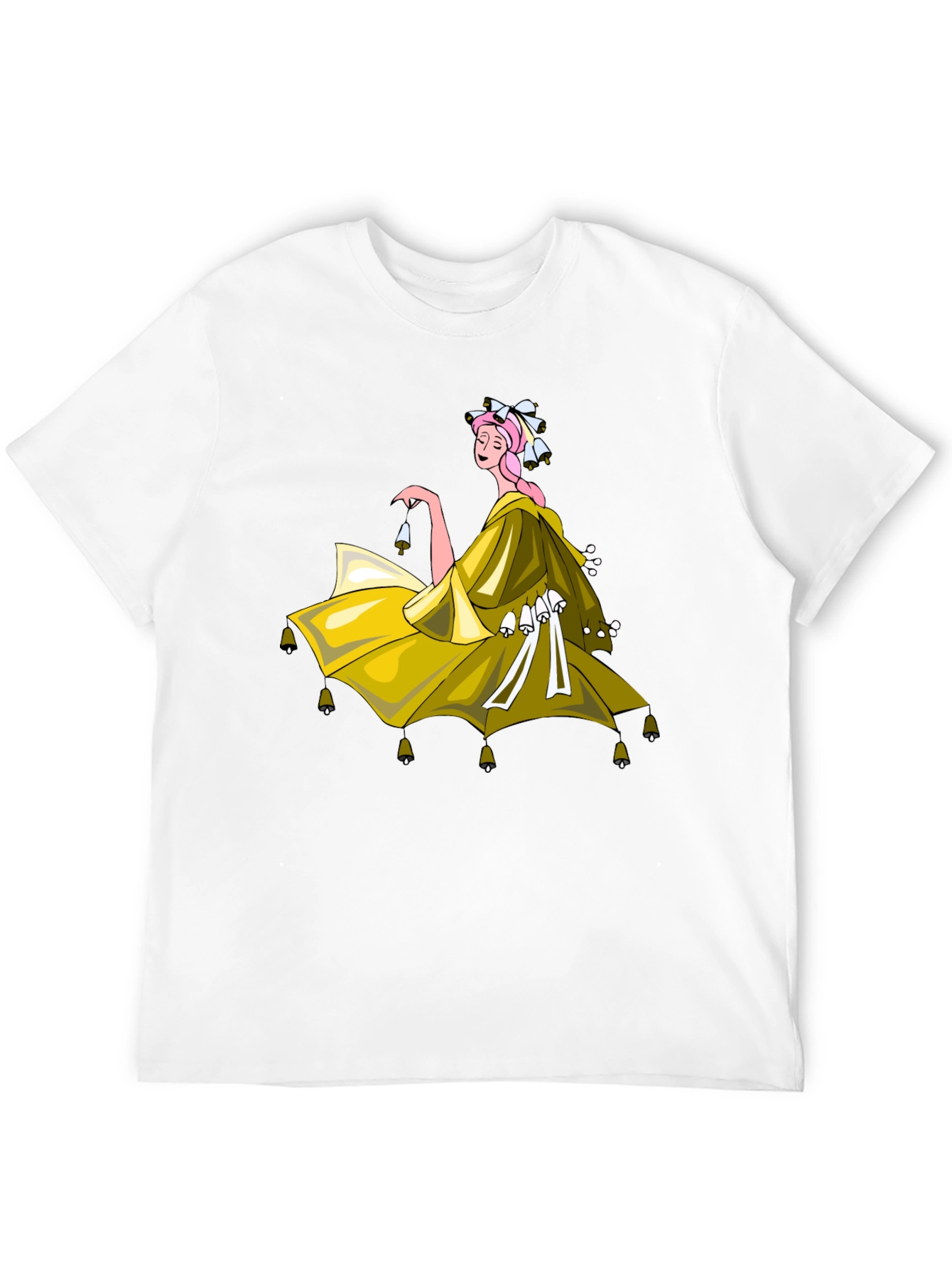 Whimsical Bell Dancer Graphic Tee - Black