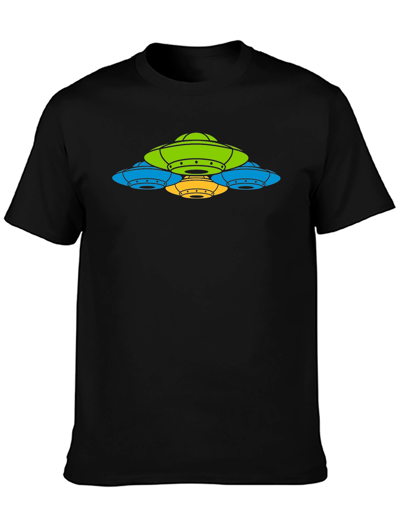 UFO Graphic T-Shirt - Black Cotton Tee