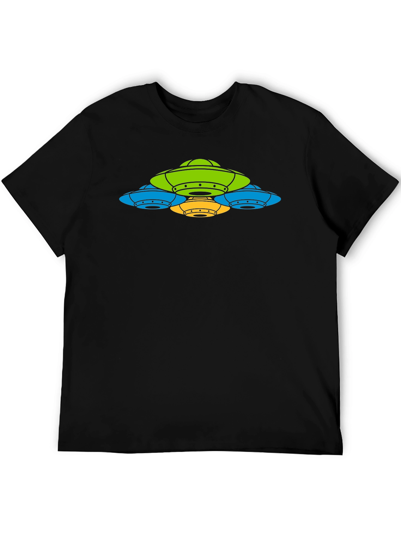UFO Graphic T-Shirt - Black Cotton Tee