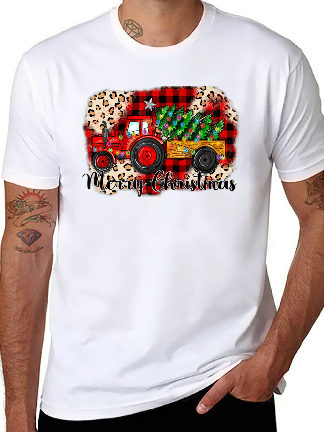 Merry Christmas Tractor Tee
