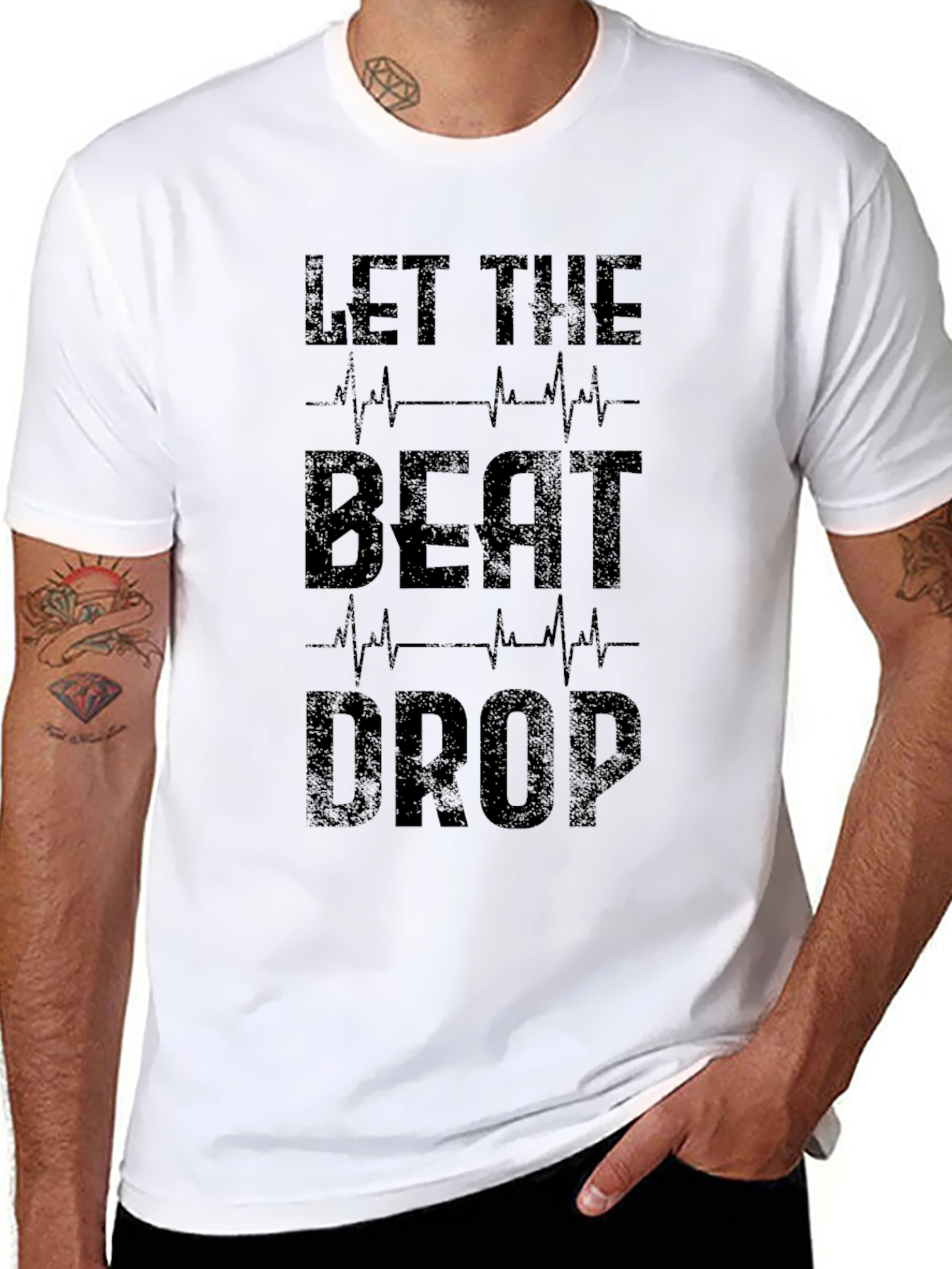Let the Beat Drop Black Graphic Tee