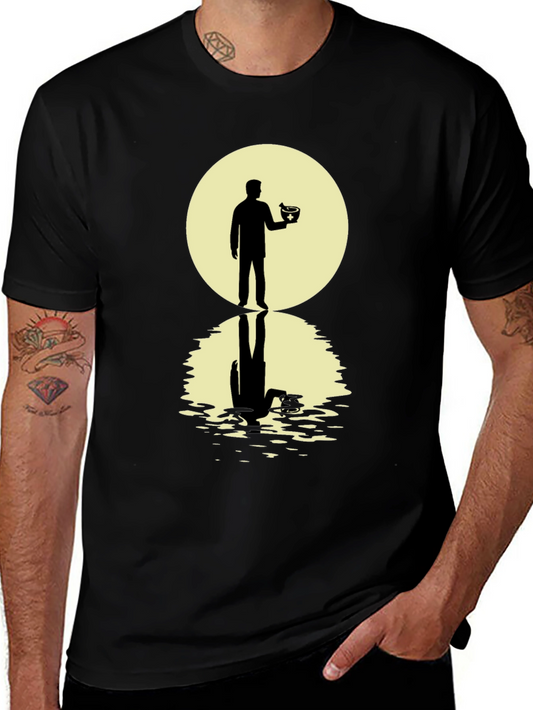 Silhouetted Man with Bowl T-Shirt