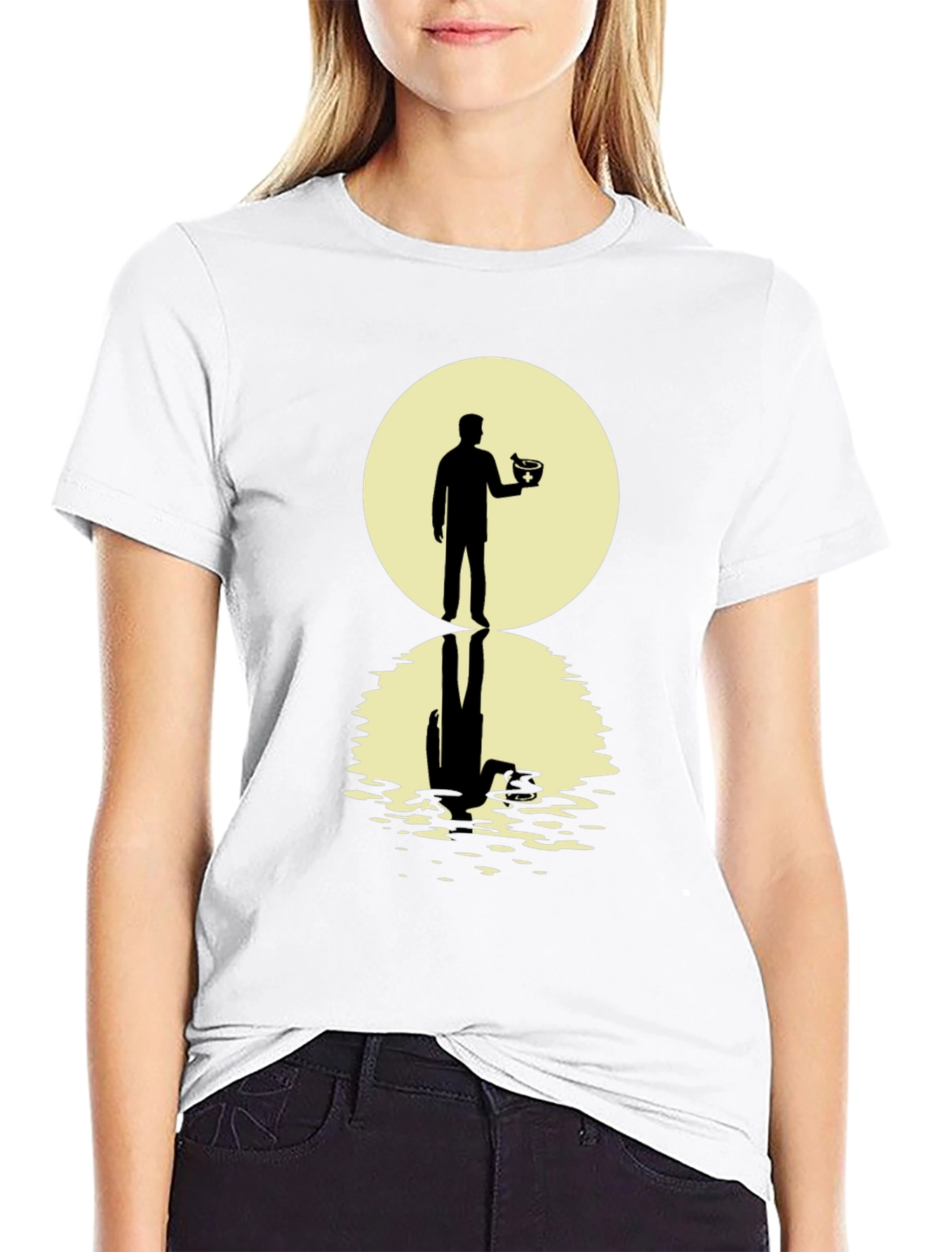 Silhouetted Man with Bowl T-Shirt