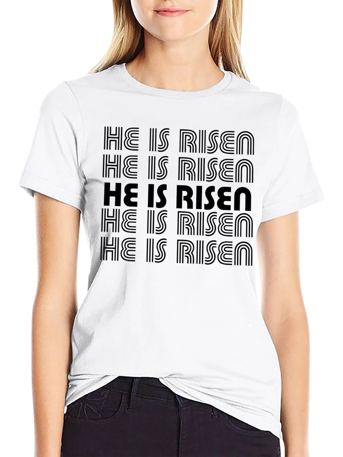 He Is Risen Graphic Tee - Easter Christian Shirt