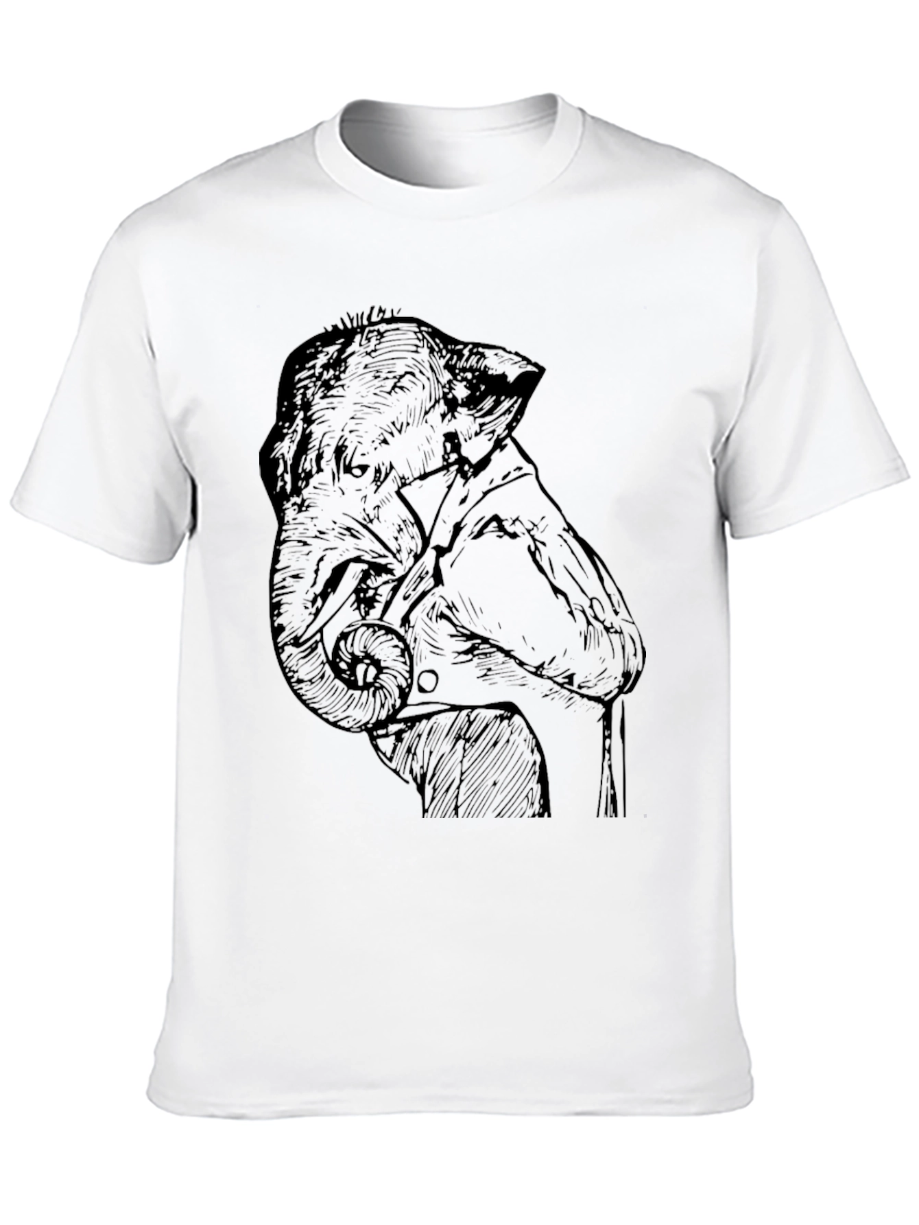 Elephant Tuxedo Graphic Tee - Unique Animal Lovers Shirt
