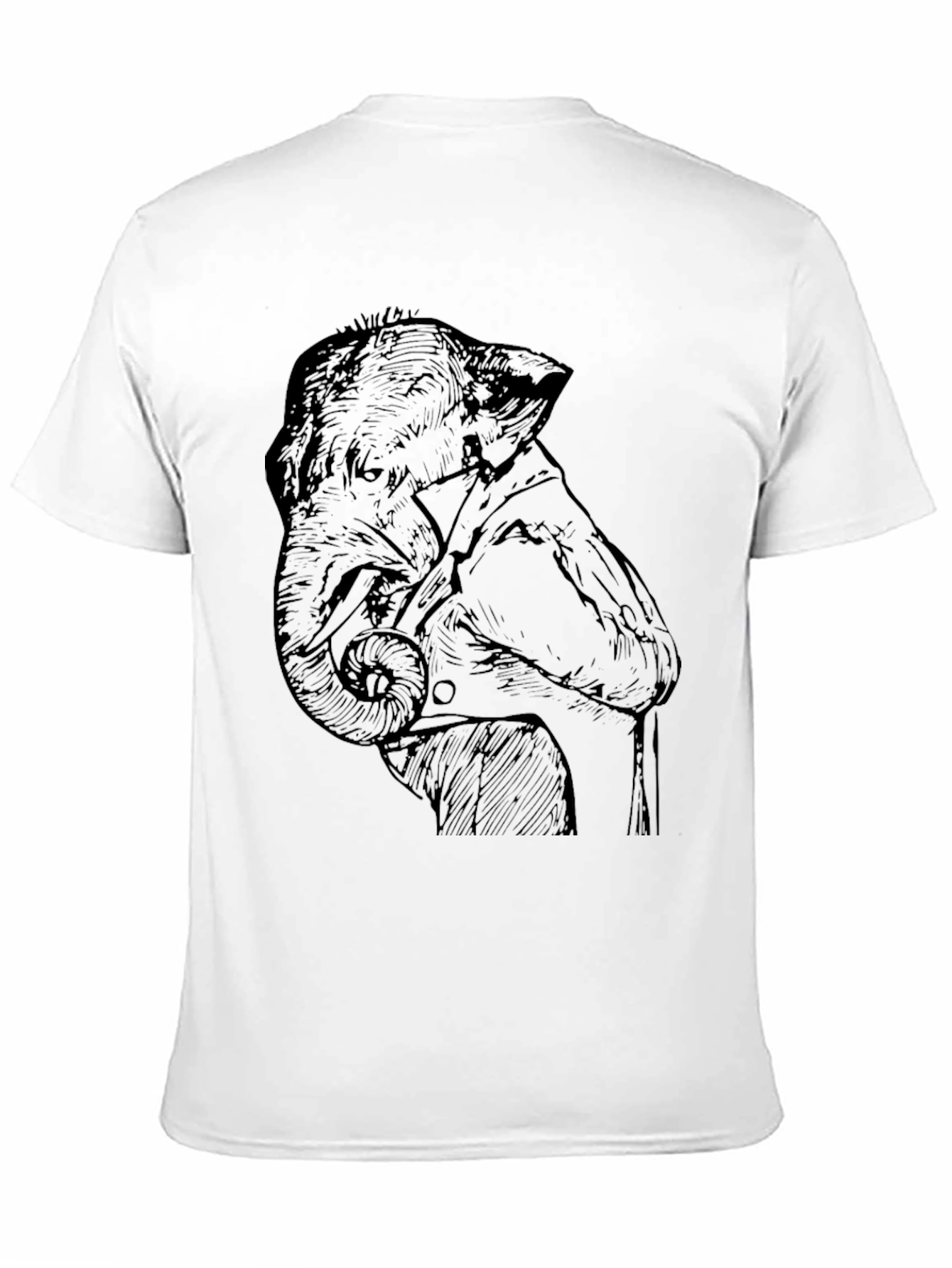 Elephant Tuxedo Graphic Tee - Unique Animal Lovers Shirt