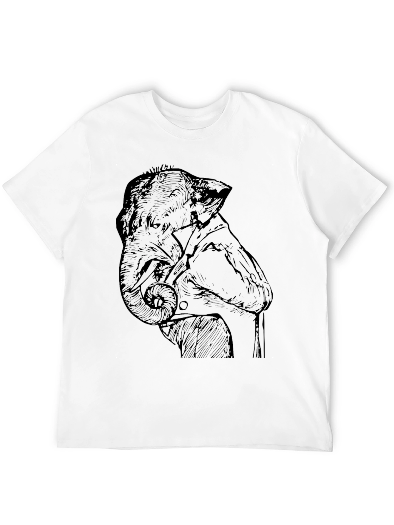 Elephant Tuxedo Graphic Tee - Unique Animal Lovers Shirt