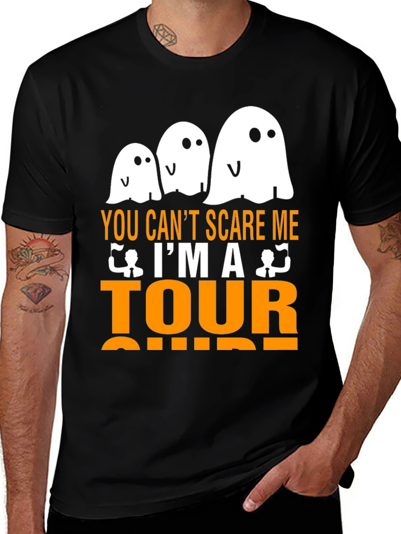 Funny Halloween Tour Guide Ghost T-Shirt