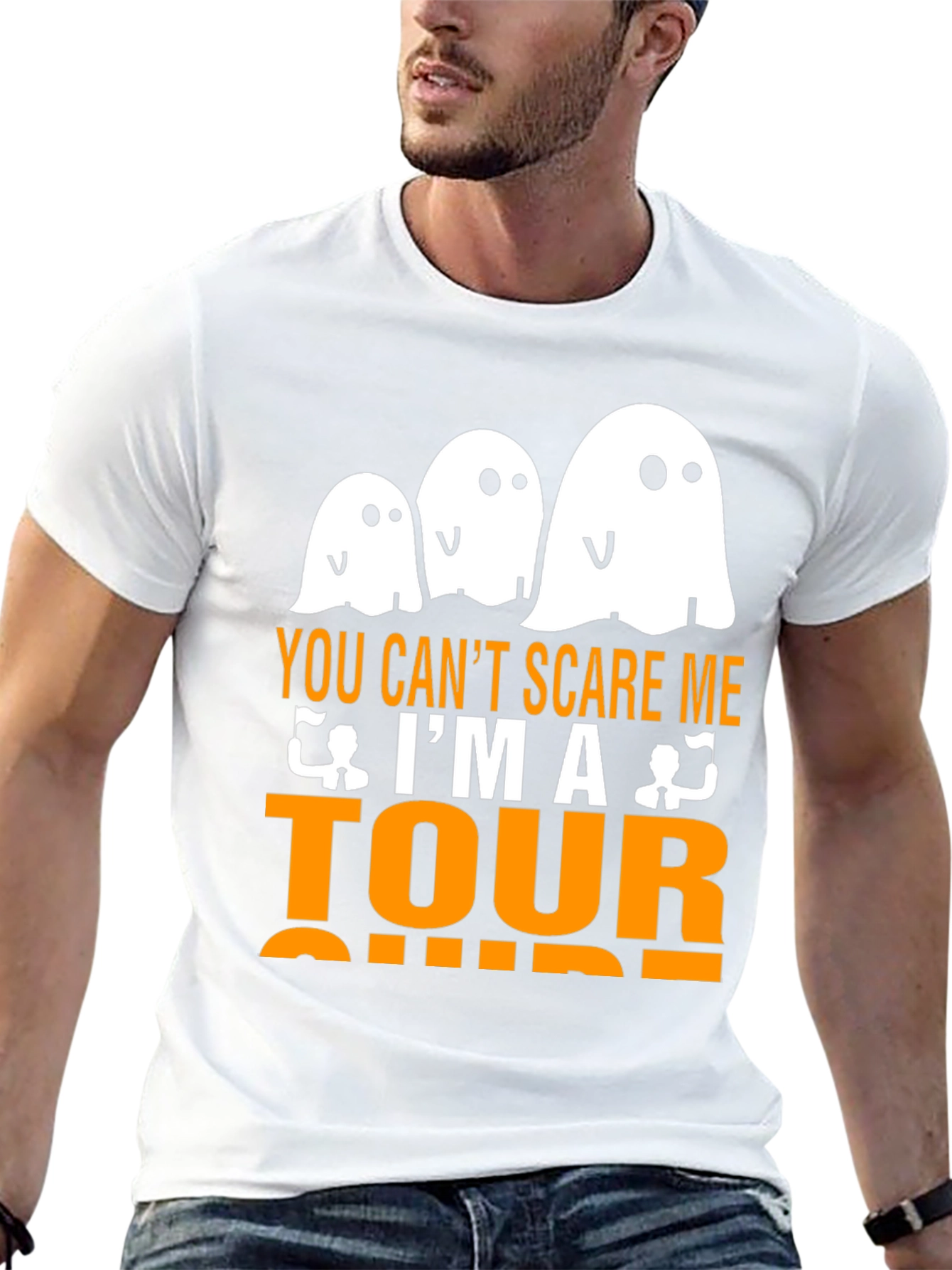 Funny Halloween Tour Guide Ghost T-Shirt