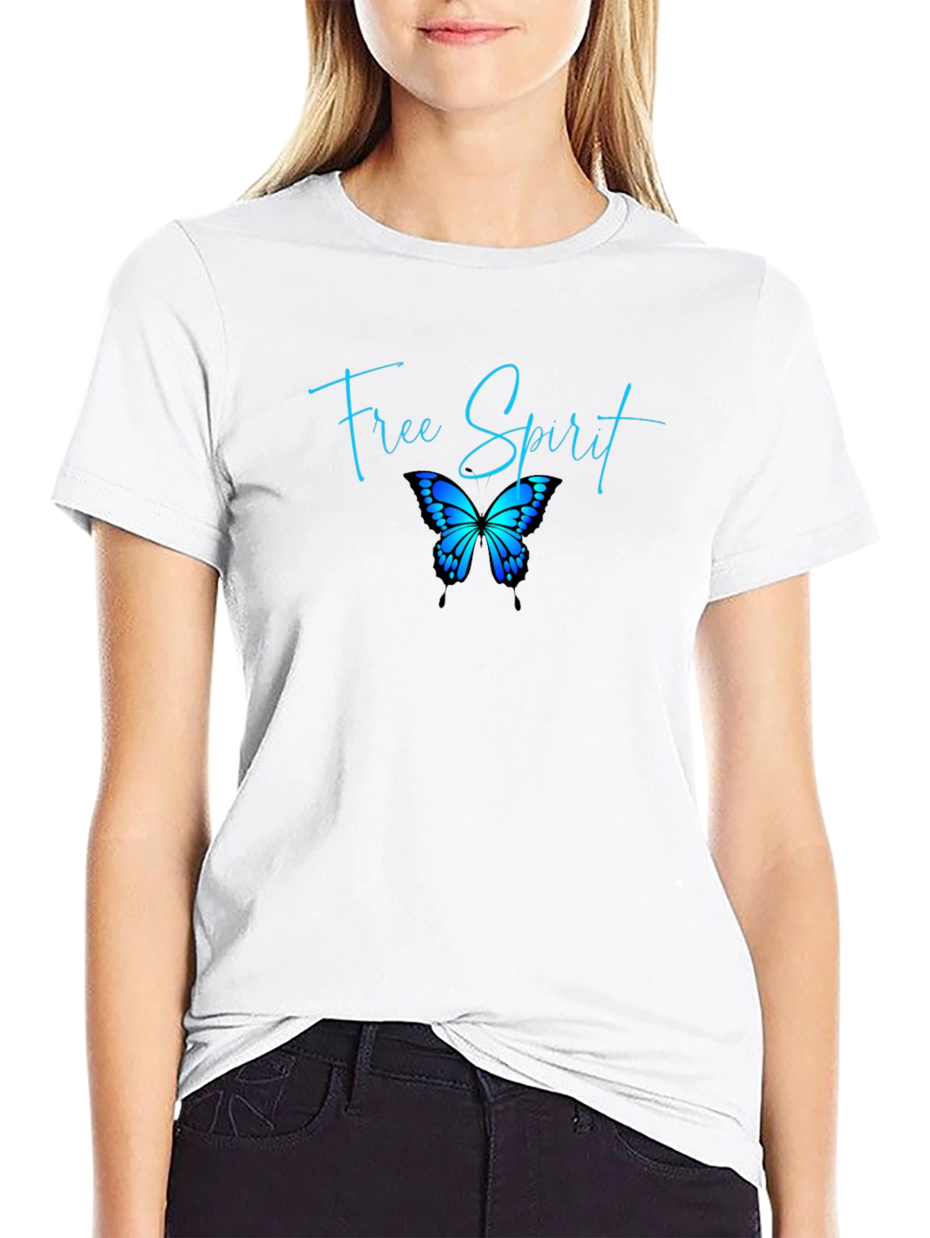 Free Spirit Butterfly Graphic T-Shirt