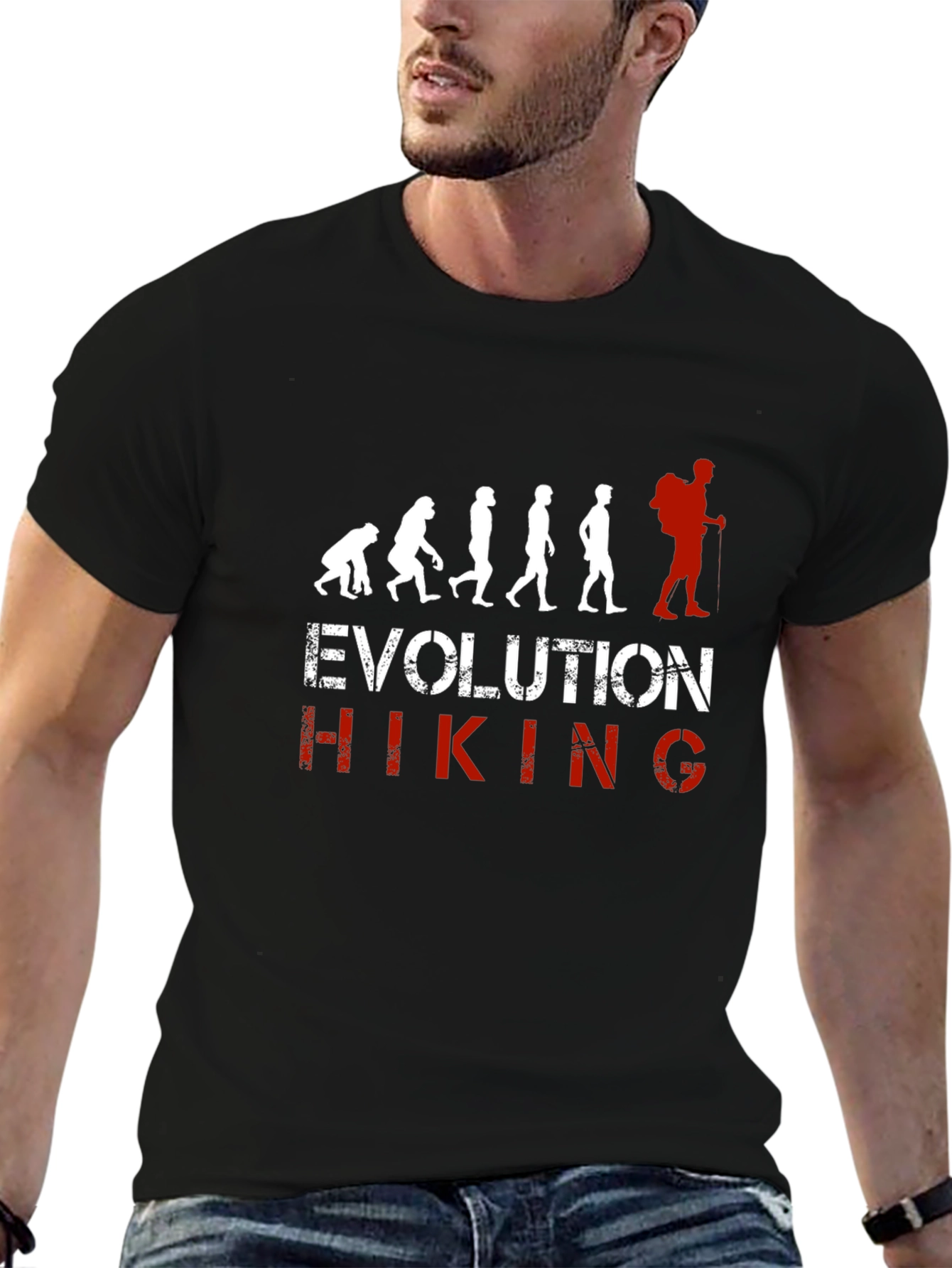 Evolution of Hiking Graphic T-Shirt