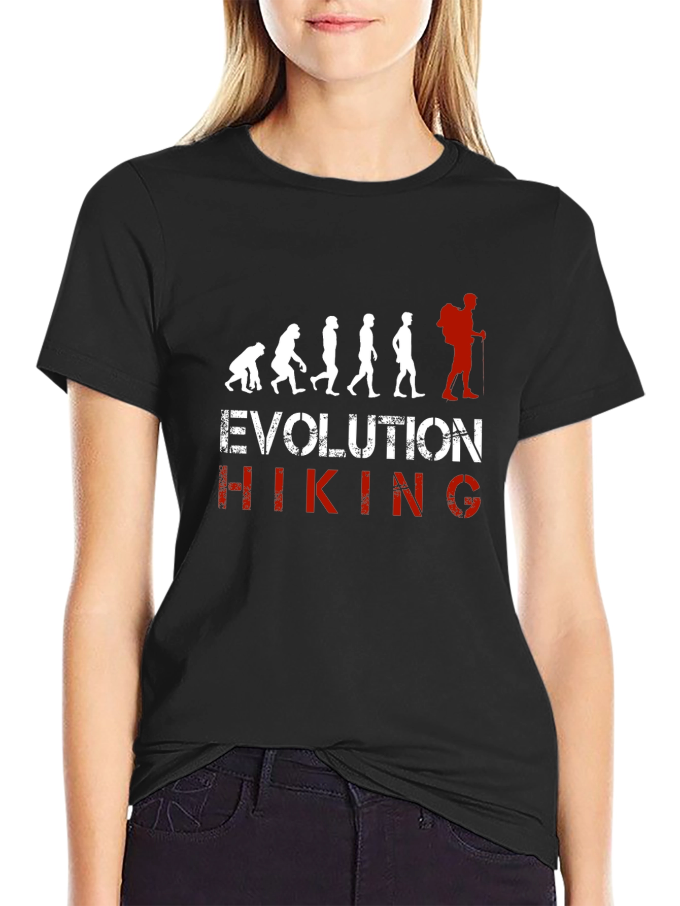 Evolution of Hiking Graphic T-Shirt