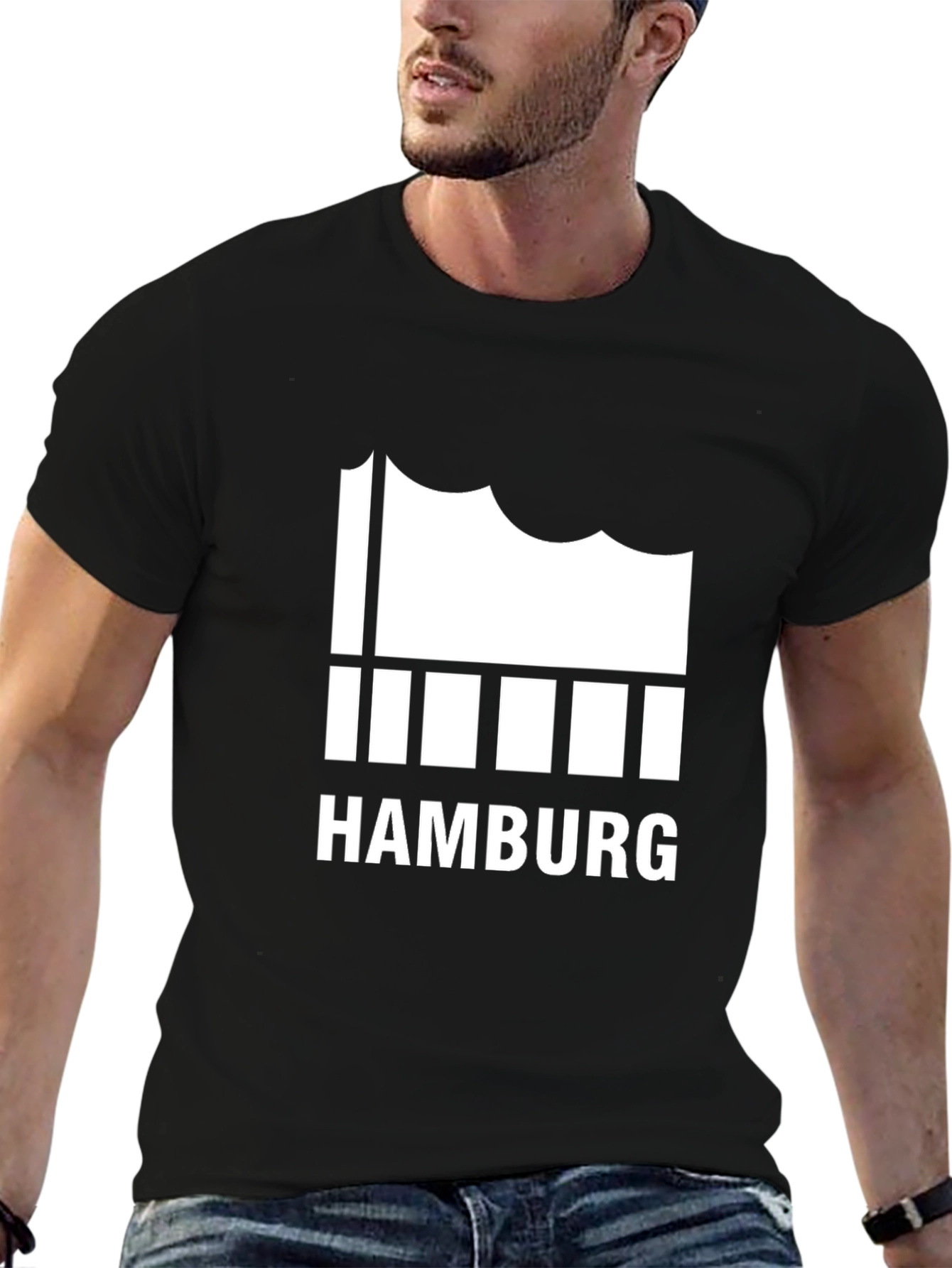 Hamburg T-Shirt Black Cotton Tee