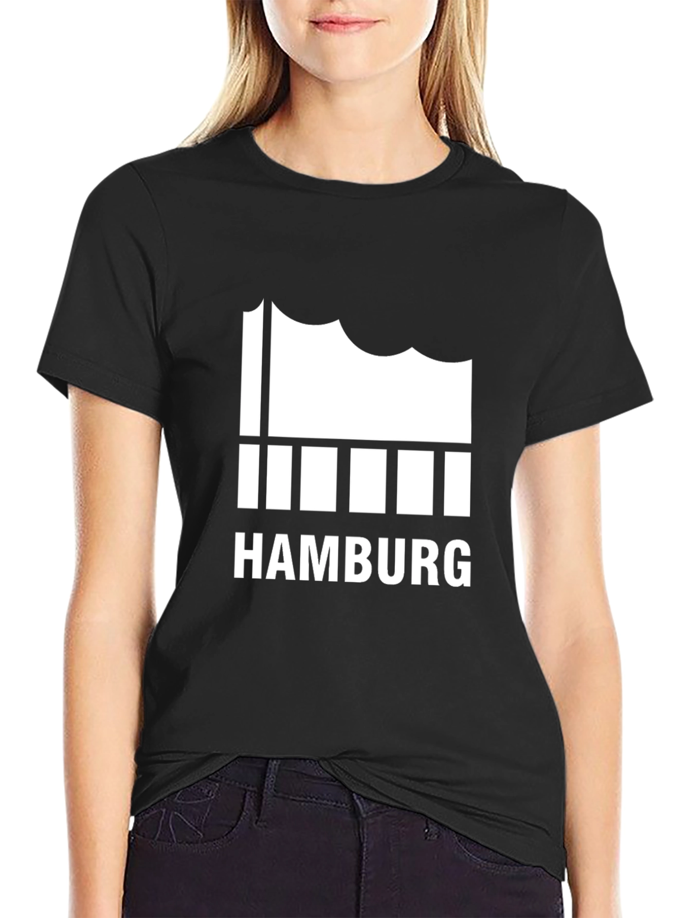 Hamburg T-Shirt Black Cotton Tee