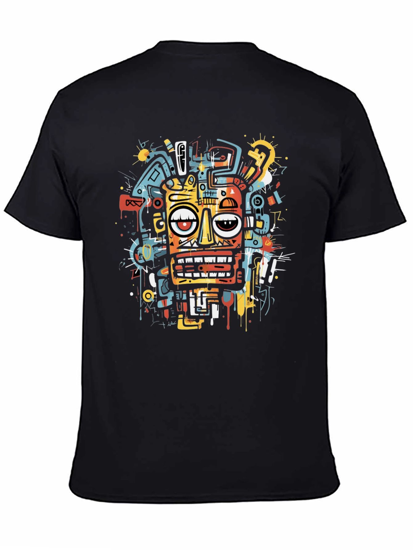 Abstract Face Graphic Tee - Modern Art T-Shirt