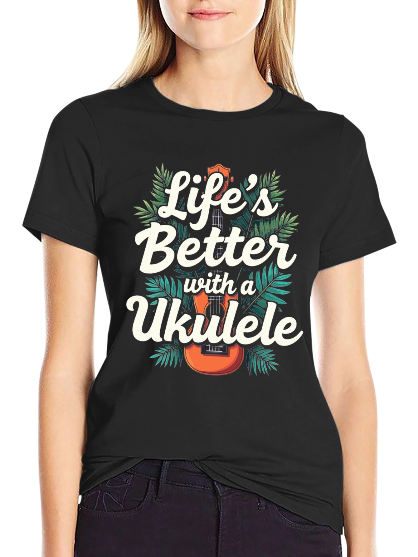 Lifes Better with a Ukulele Graphic T-Shirt