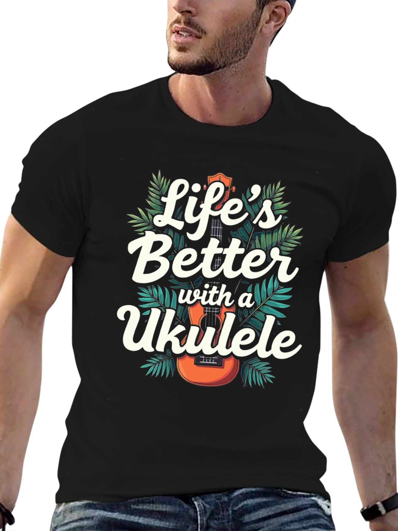Lifes Better with a Ukulele Graphic T-Shirt