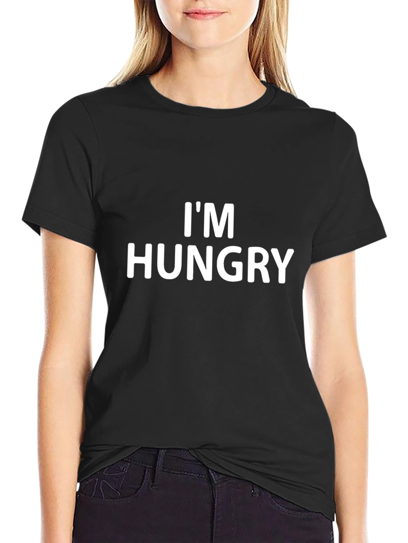 Im Hungry Black Tee - Foodie Fashion