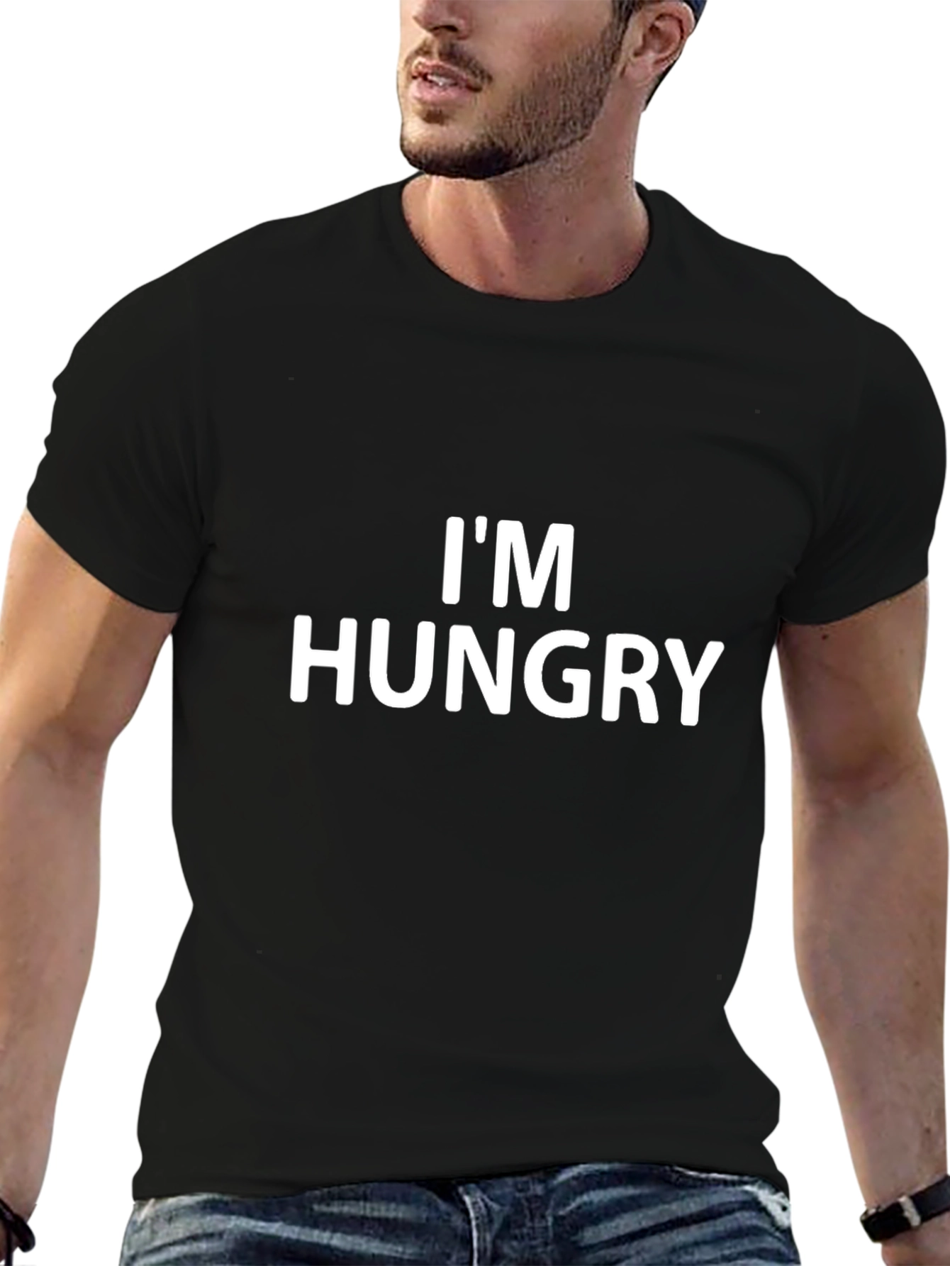 Im Hungry Black Tee - Foodie Fashion