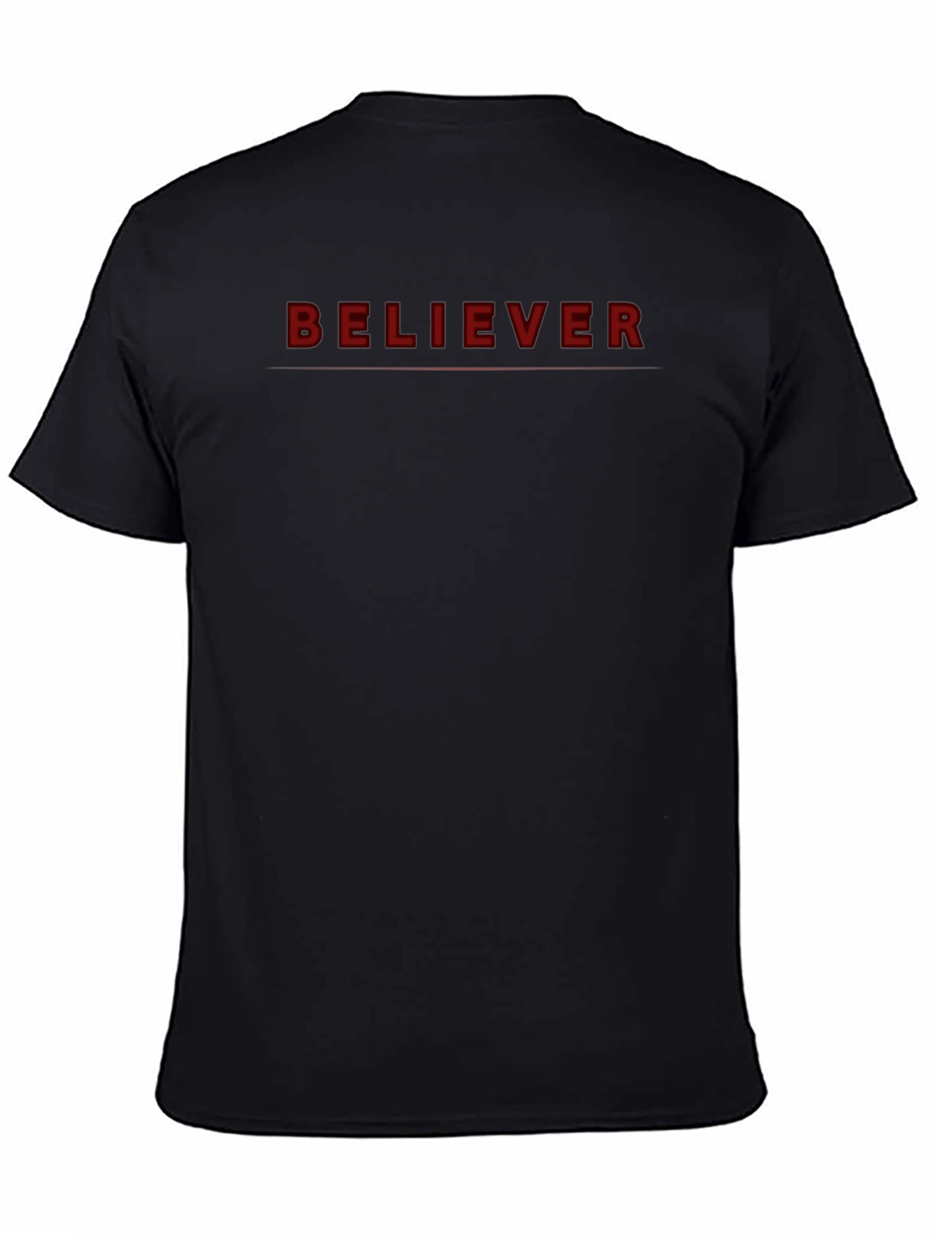 Believer Graphic Tee - Dark Red on Black T-Shirt