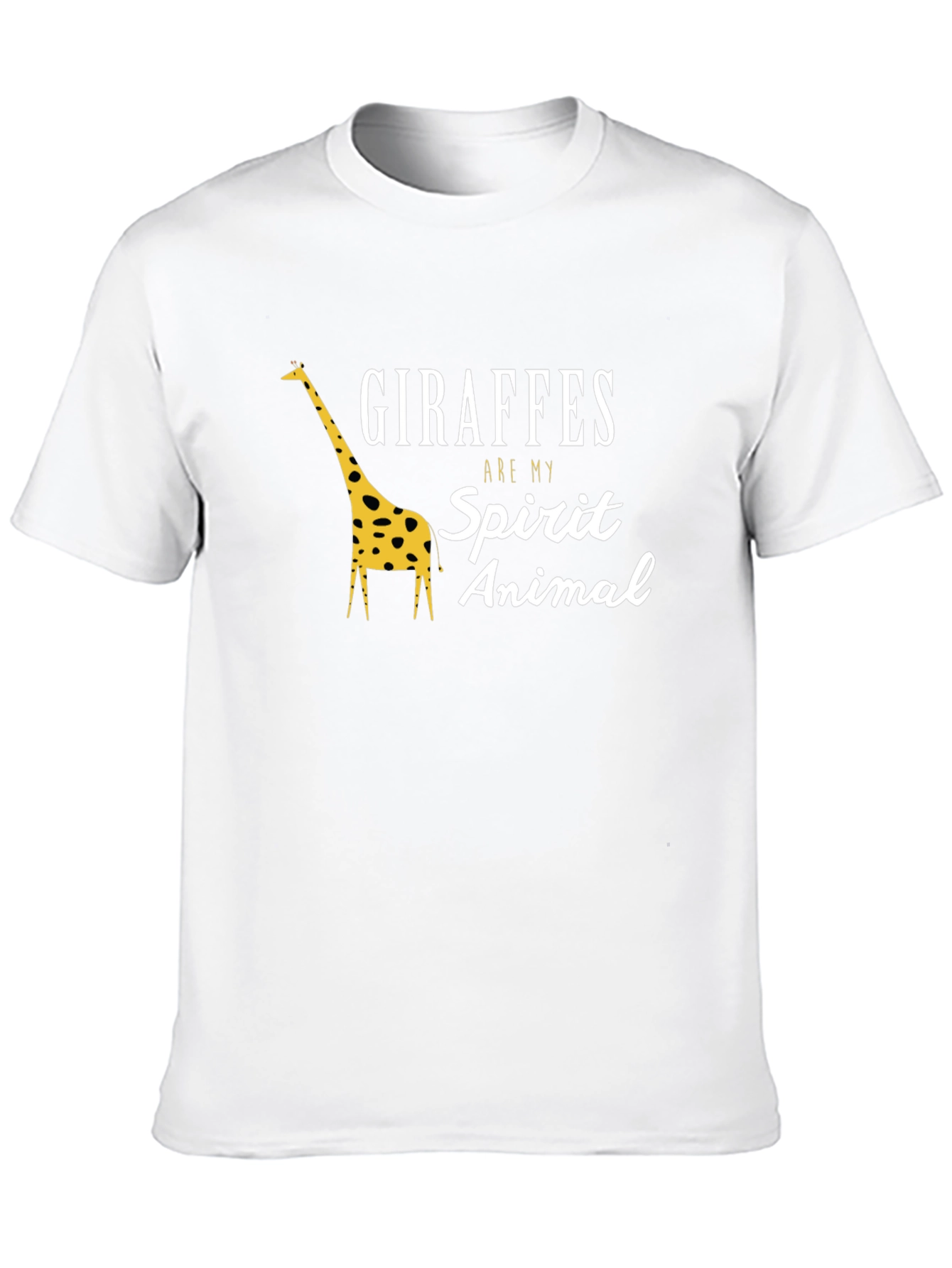 Giraffes Are My Spirit Animal Black T-Shirt