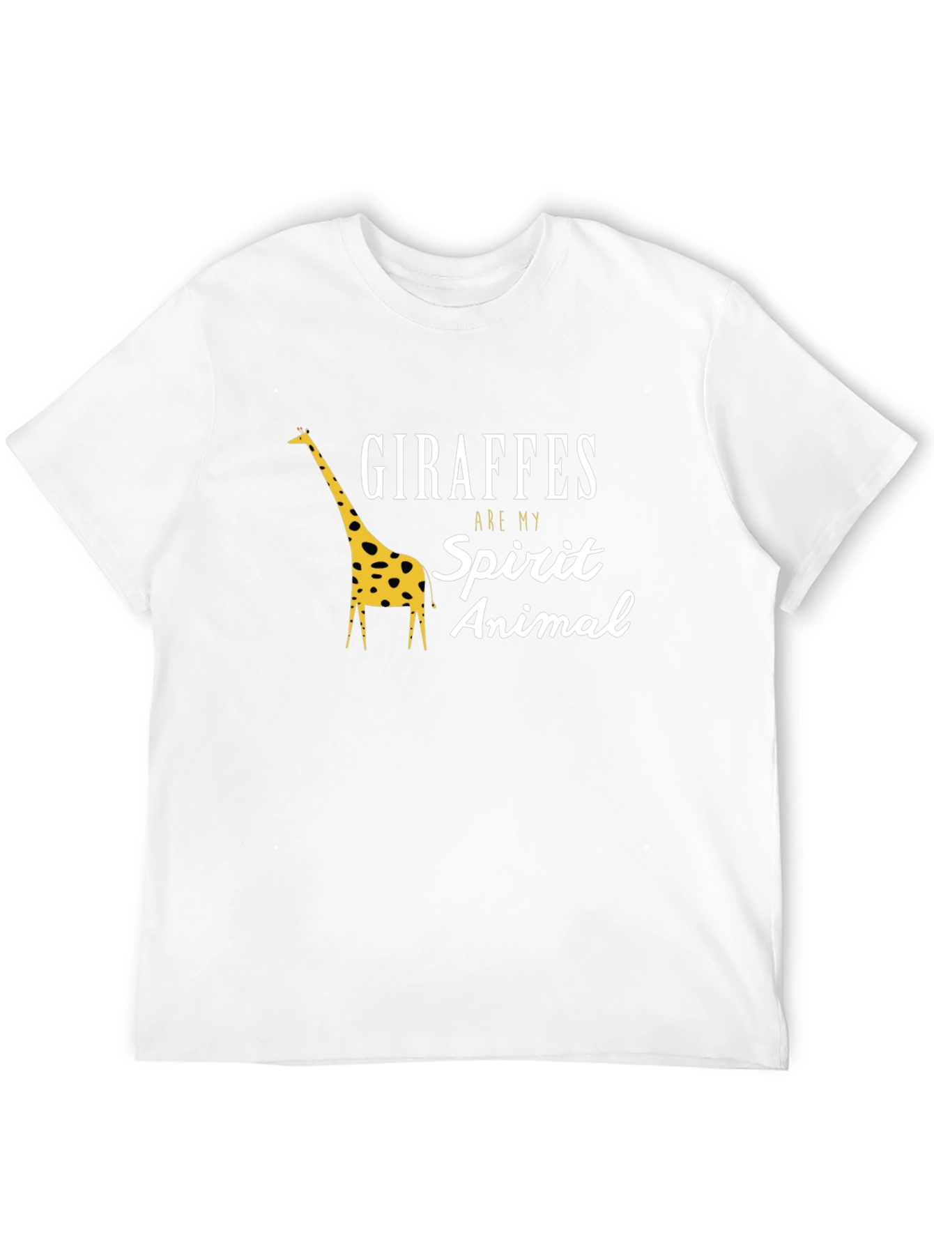 Giraffes Are My Spirit Animal Black T-Shirt