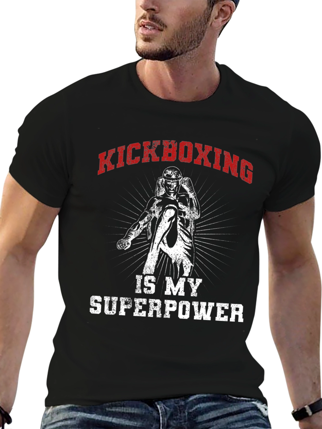 Kickboxing Superpower Graphic T-Shirt