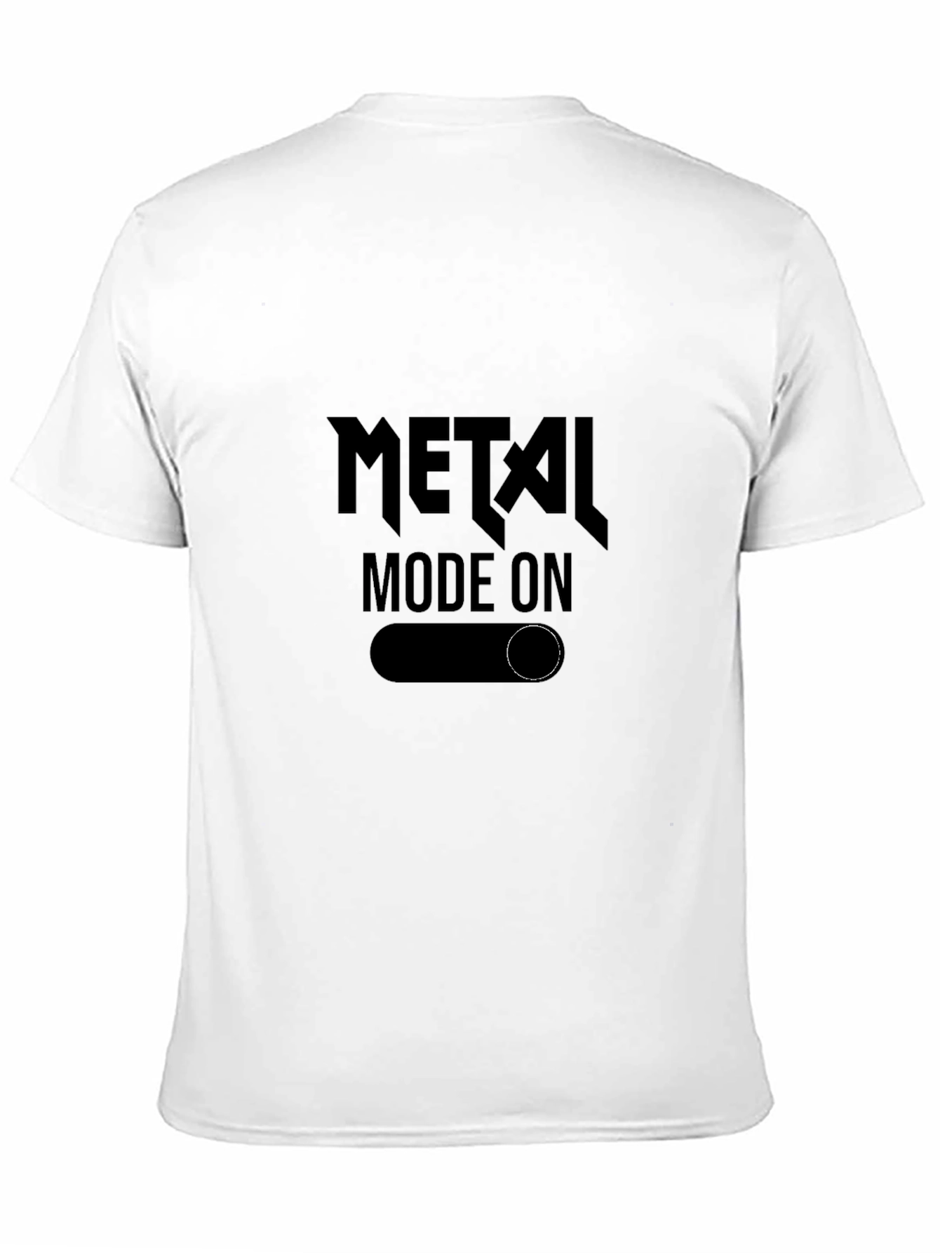 Metal Mode On Black T-Shirt