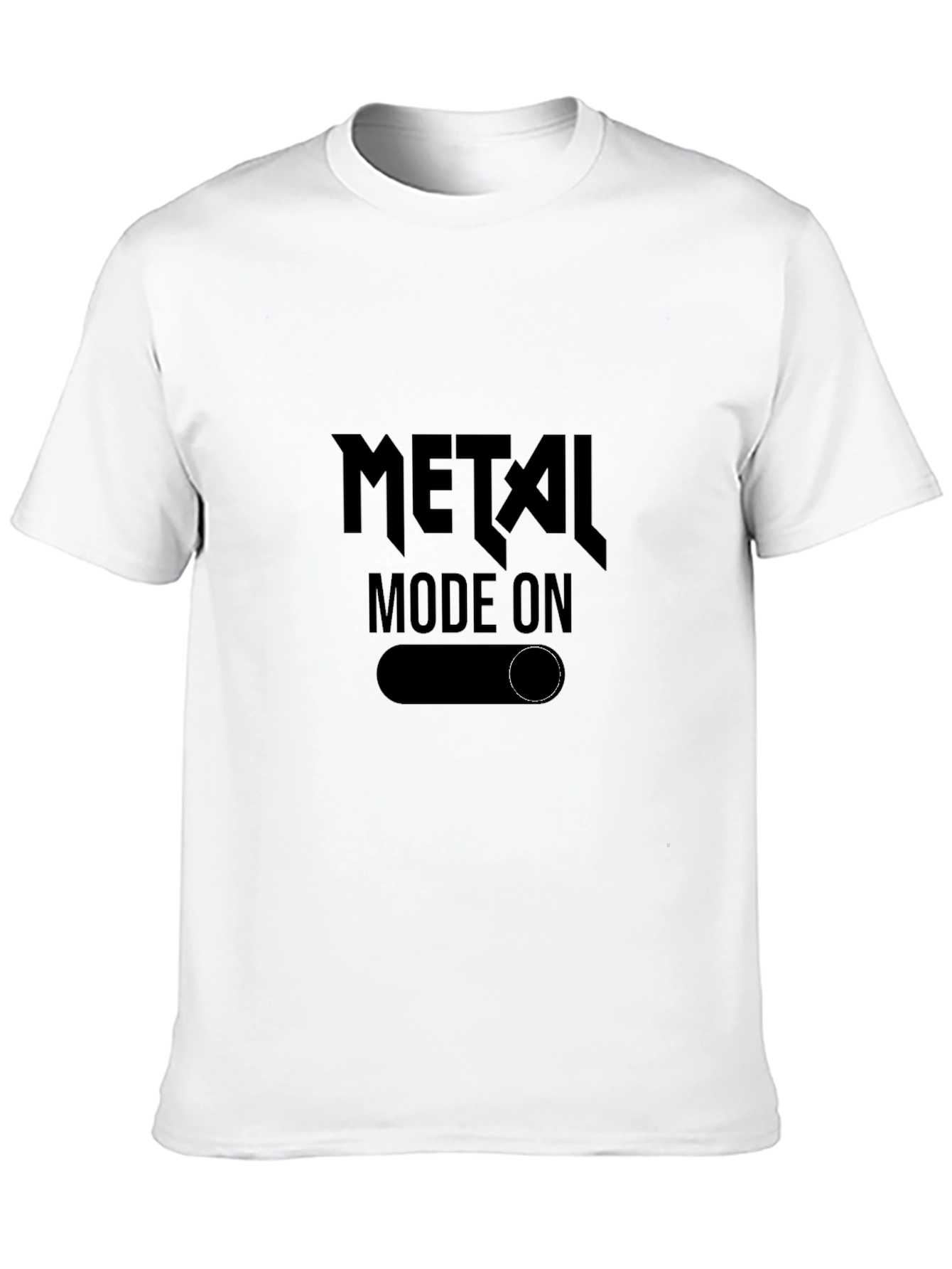 Metal Mode On Black T-Shirt