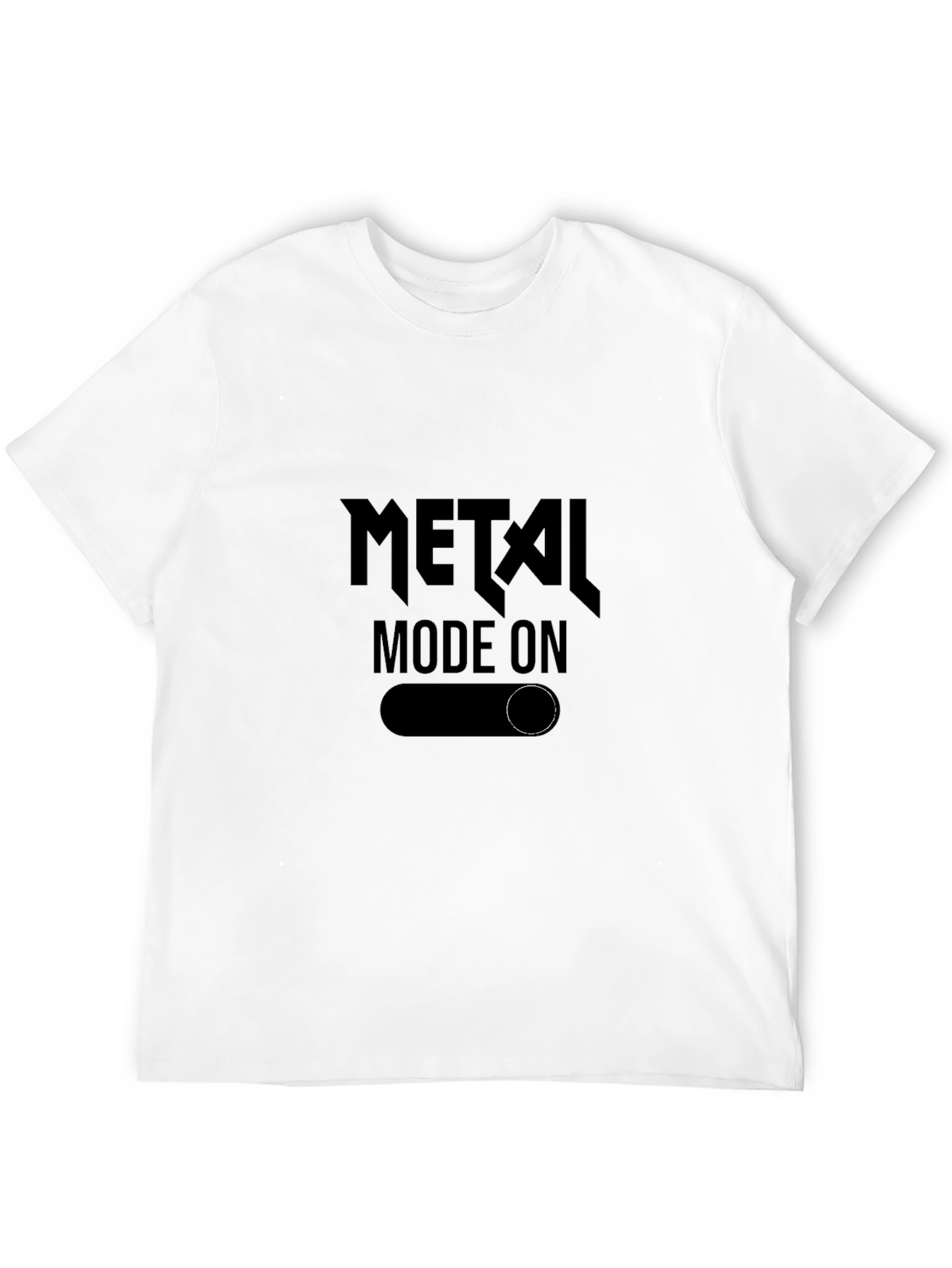 Metal Mode On Black T-Shirt