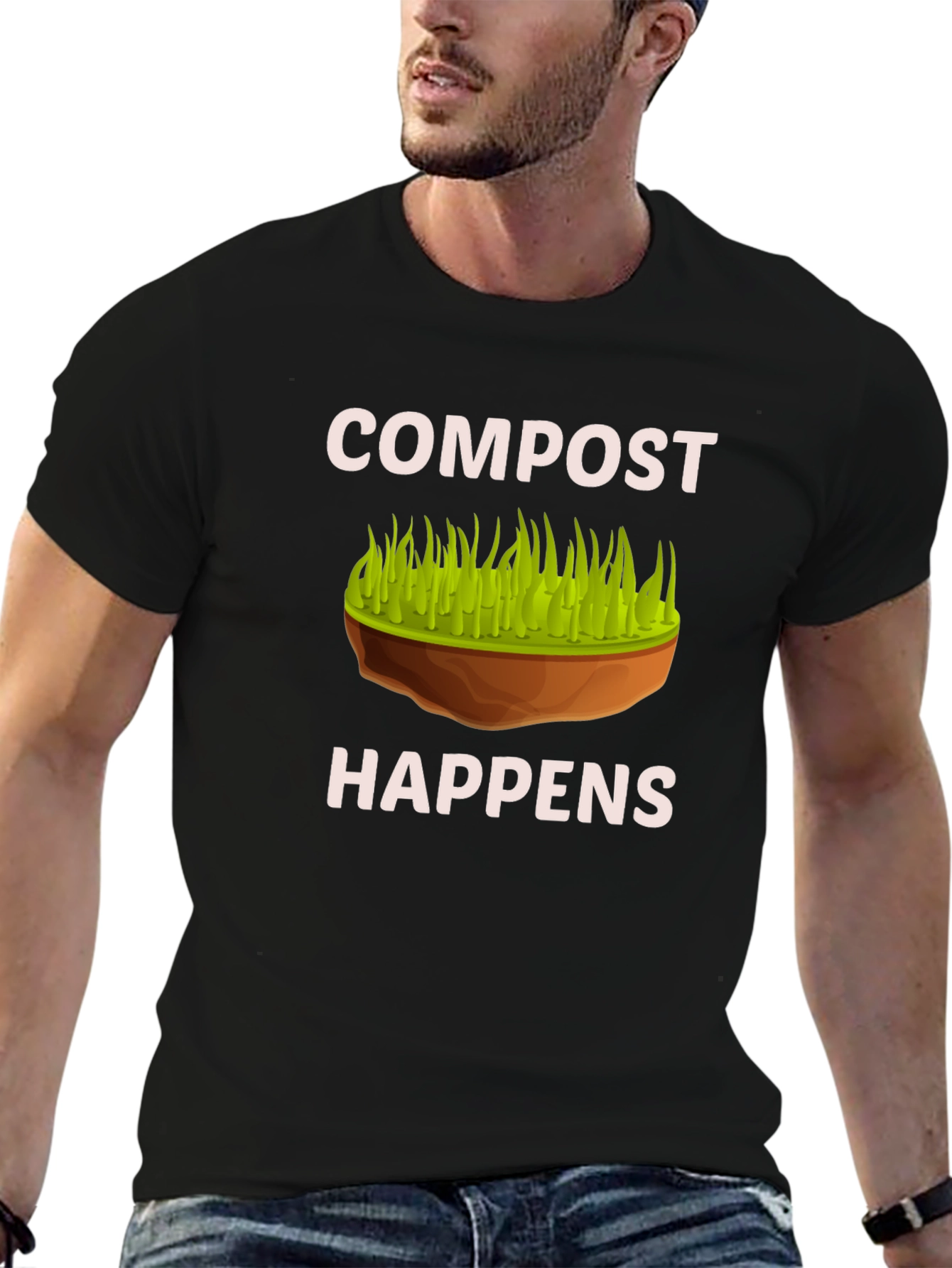 Compost Happens Graphic T-Shirt - Organic Gardening