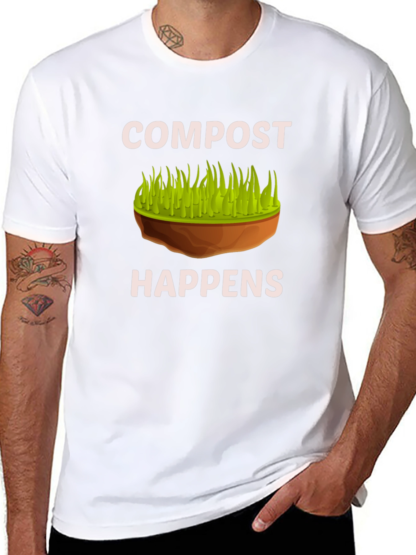 Compost Happens Graphic T-Shirt - Organic Gardening