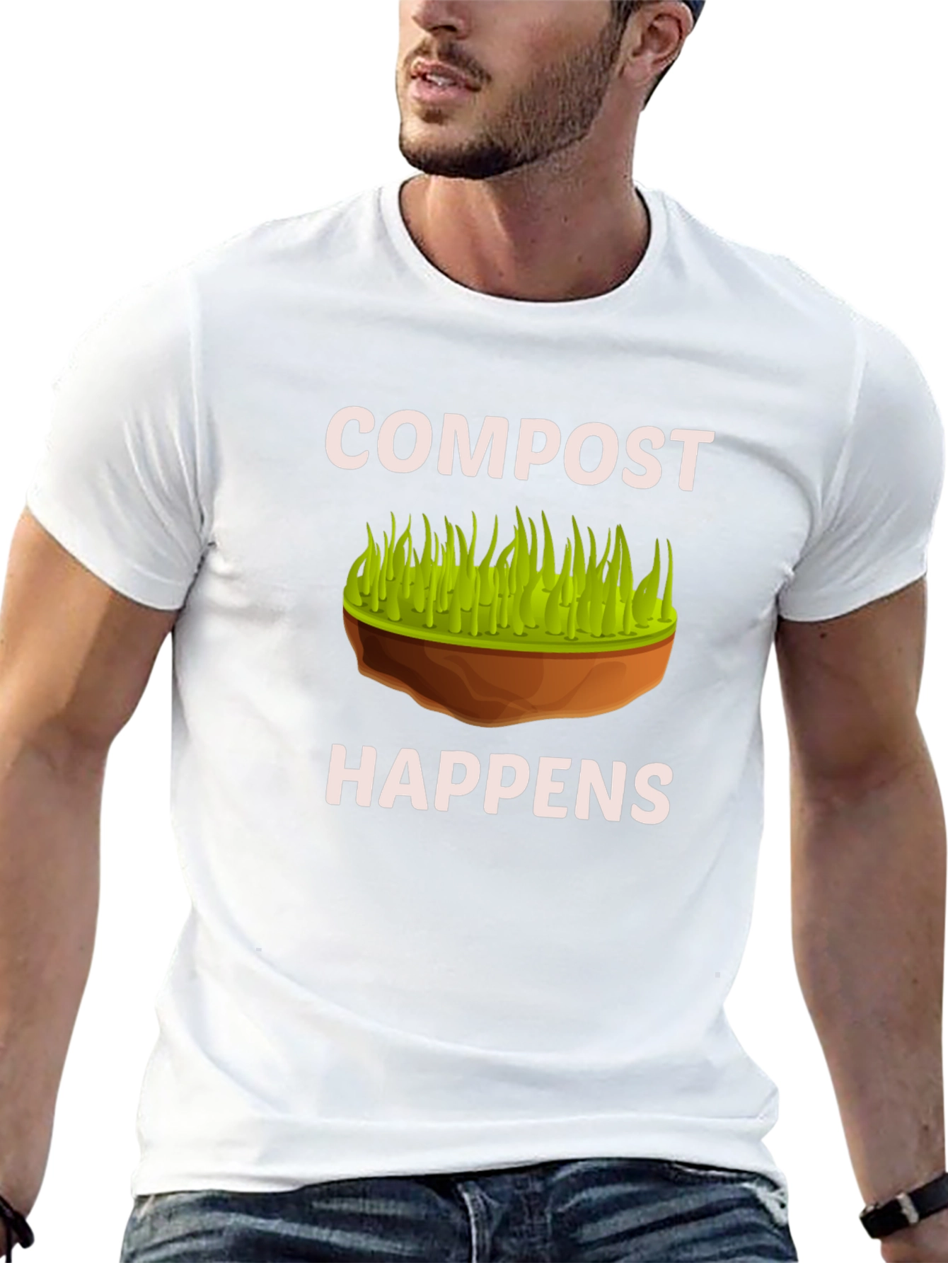 Compost Happens Graphic T-Shirt - Organic Gardening