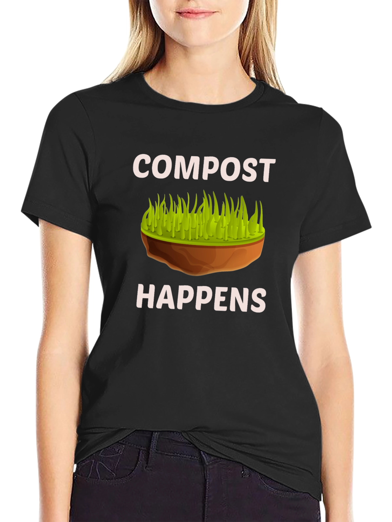 Compost Happens Graphic T-Shirt - Organic Gardening