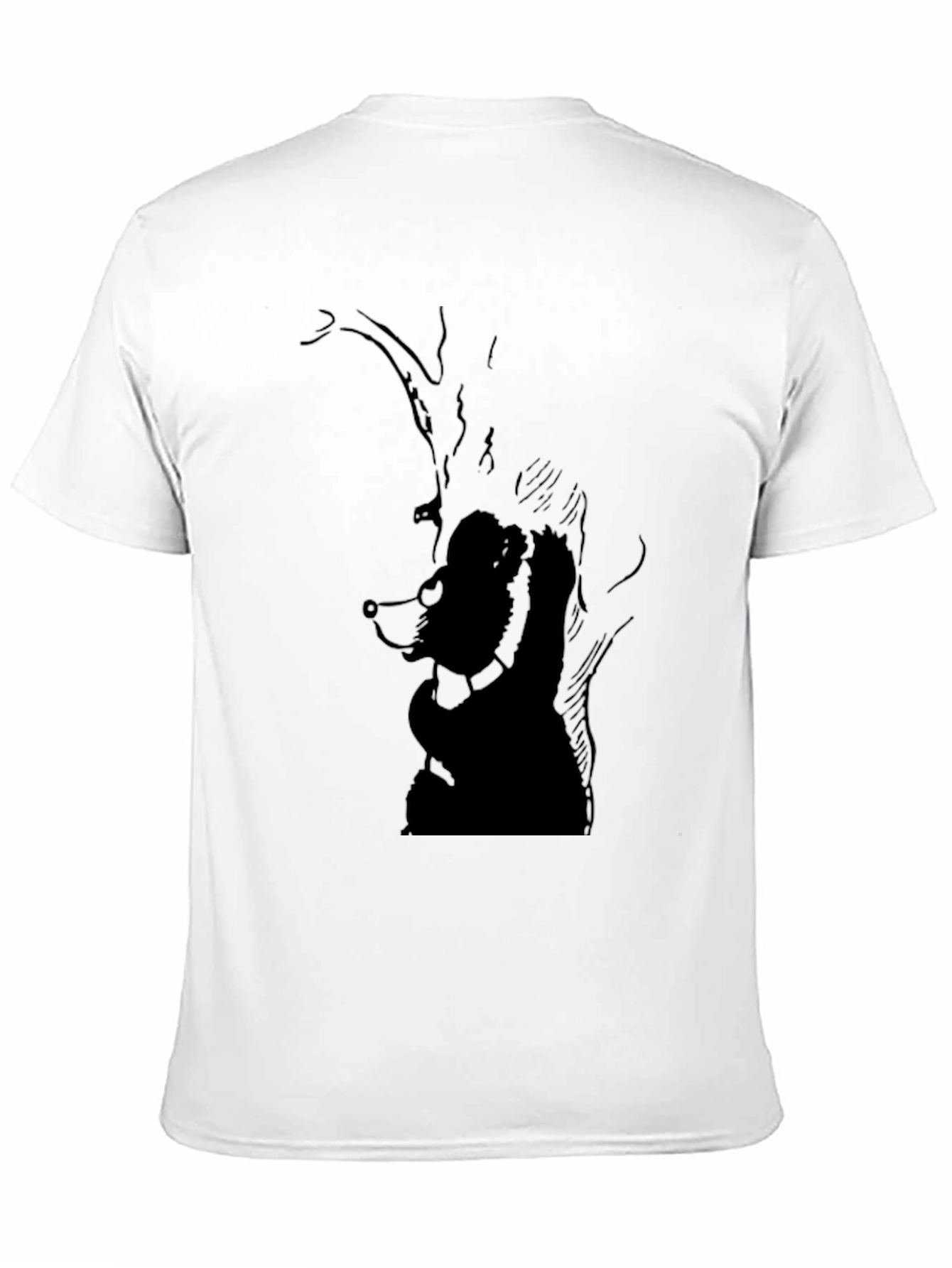 Mens Black Graphic Tee - Bear Design
