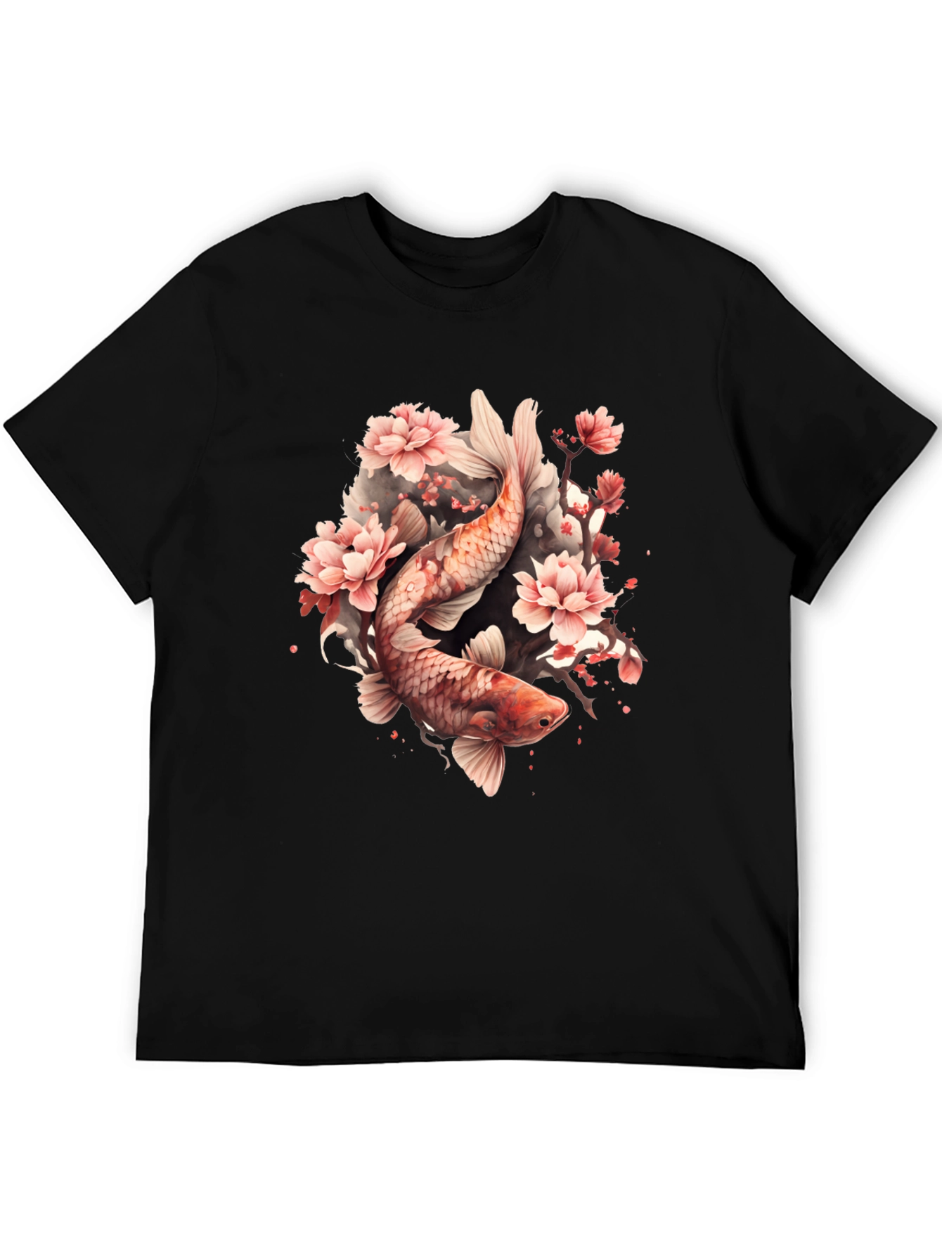 Koi Fish & Cherry Blossom Graphic Tee