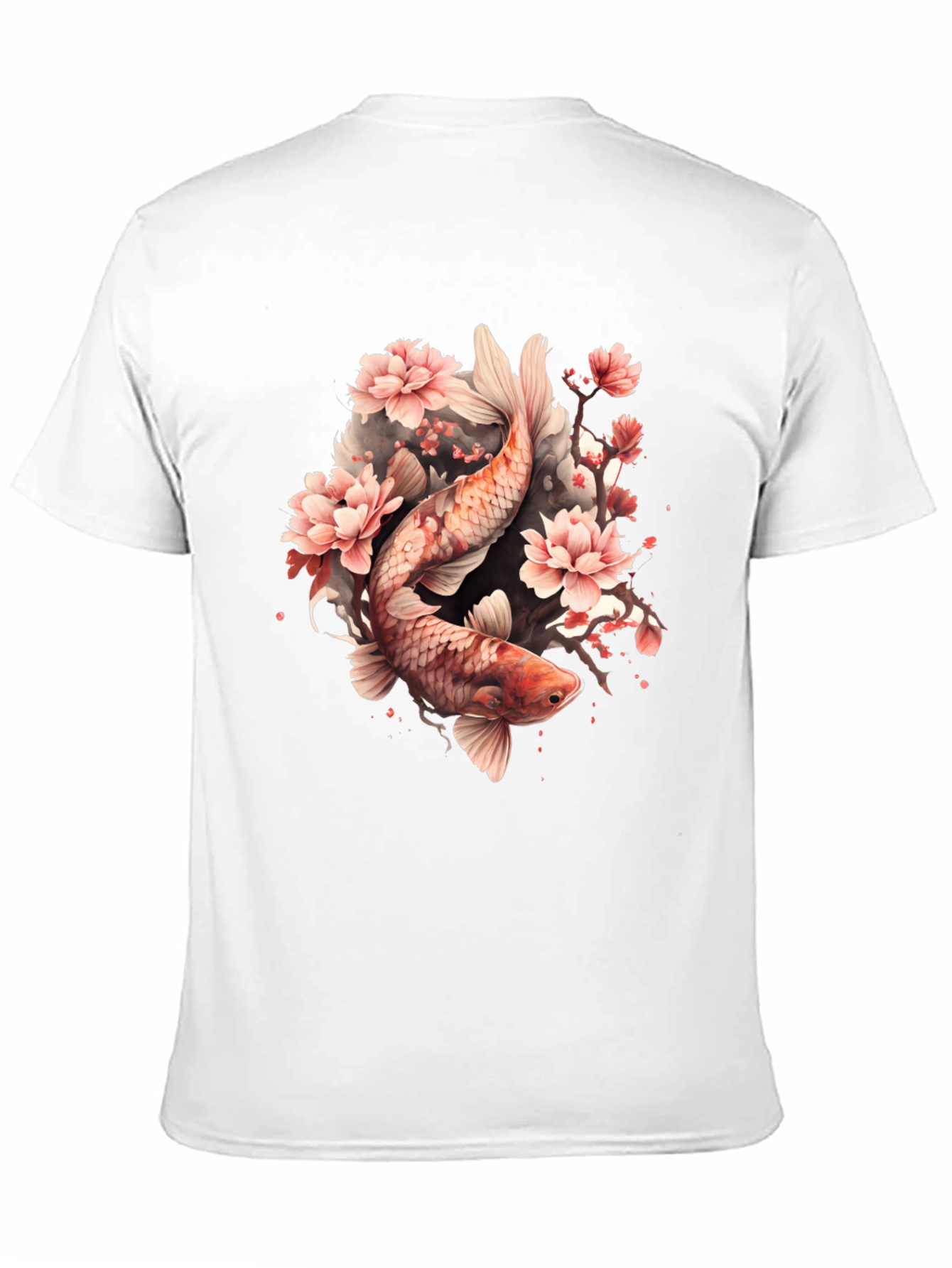 Koi Fish & Cherry Blossom Graphic Tee