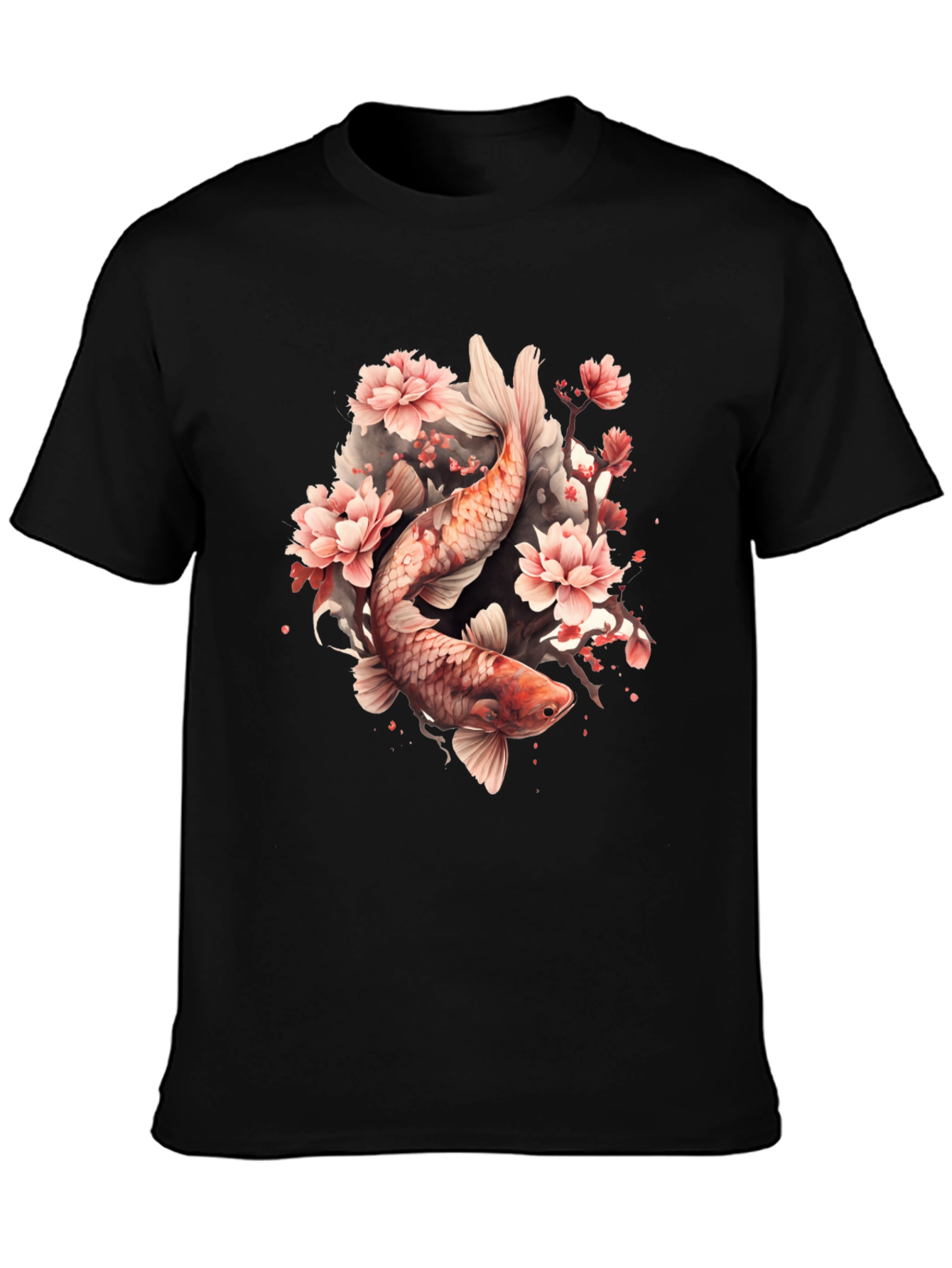 Koi Fish & Cherry Blossom Graphic Tee