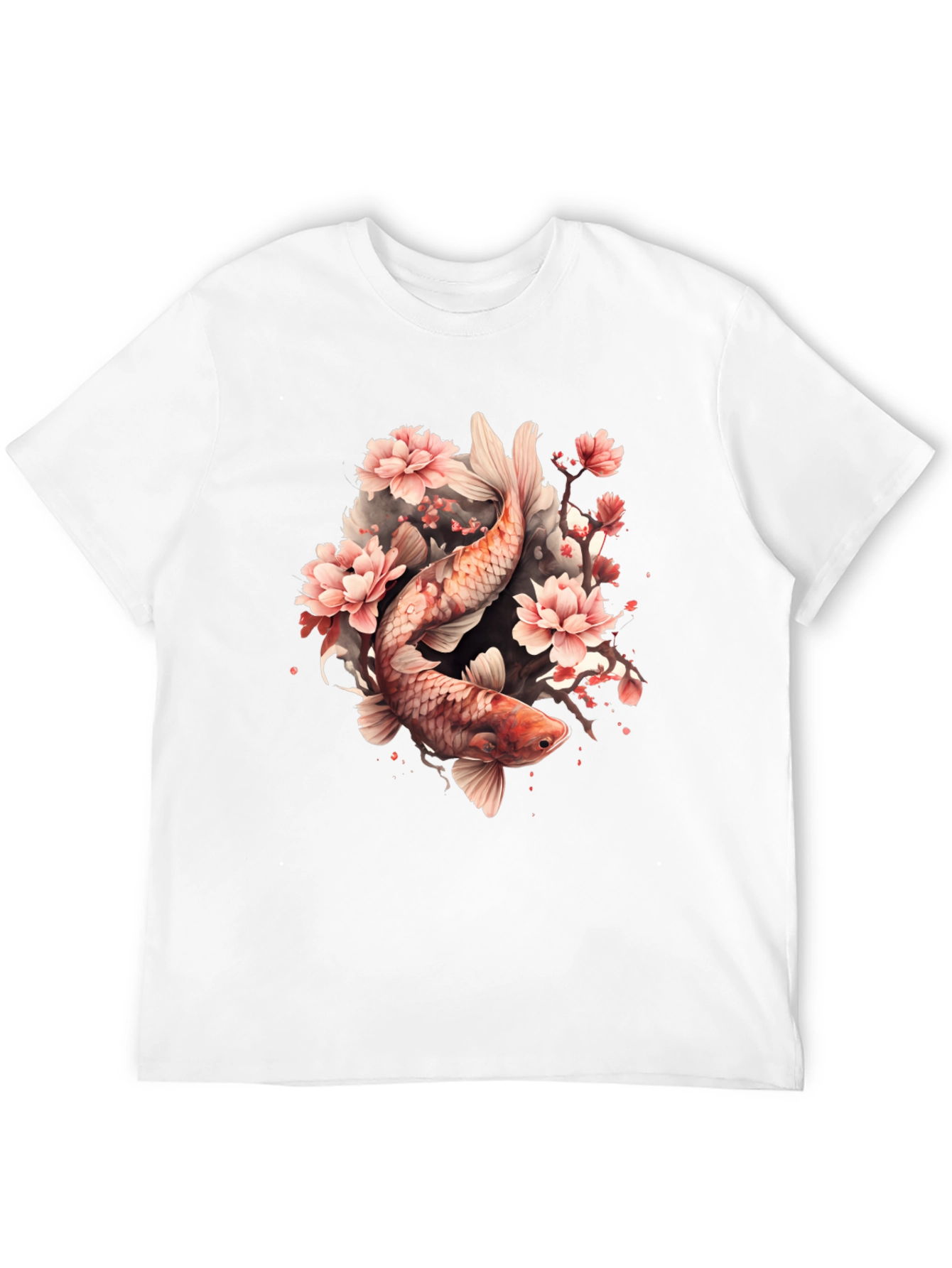 Koi Fish & Cherry Blossom Graphic Tee