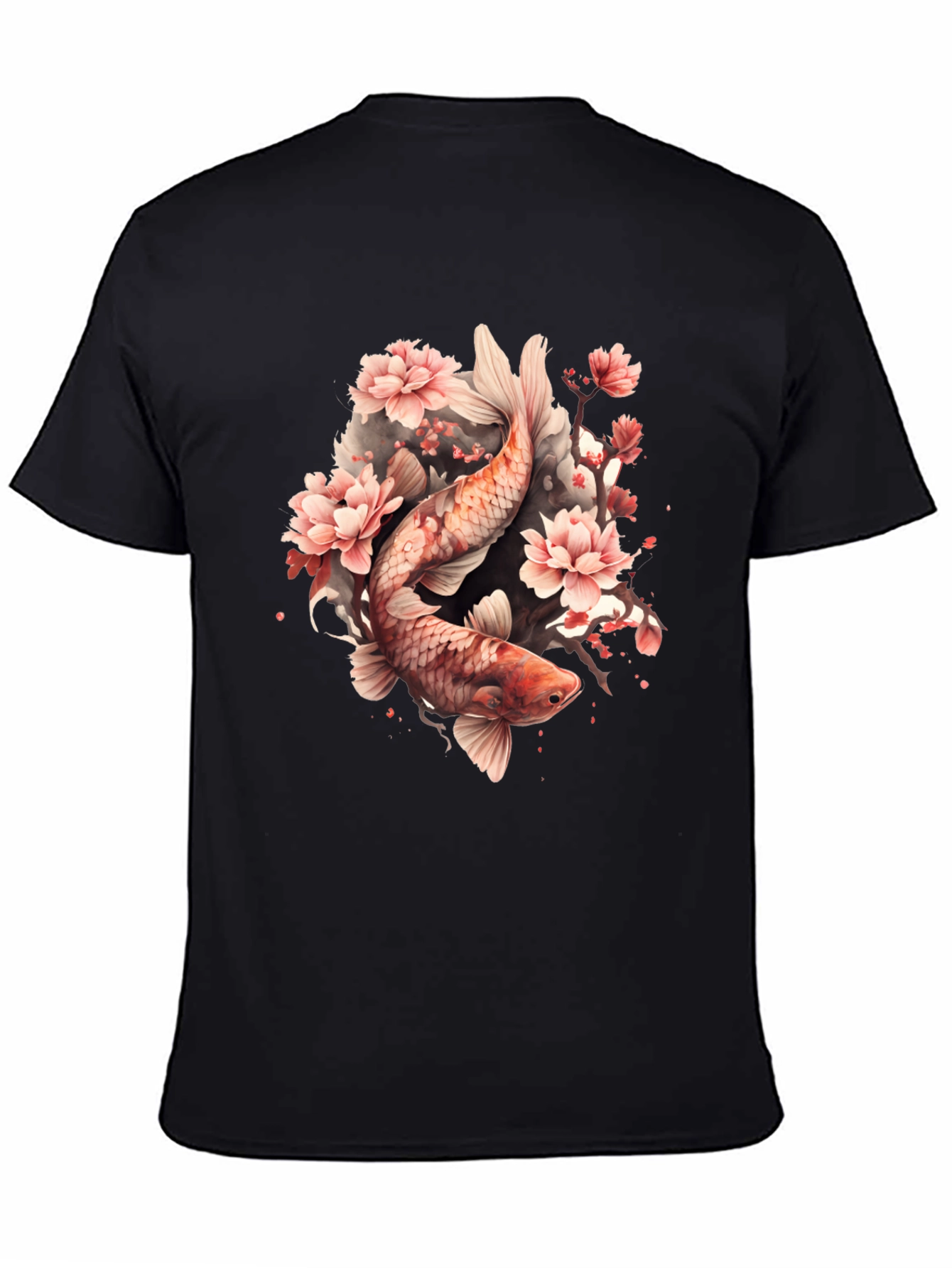 Koi Fish & Cherry Blossom Graphic Tee